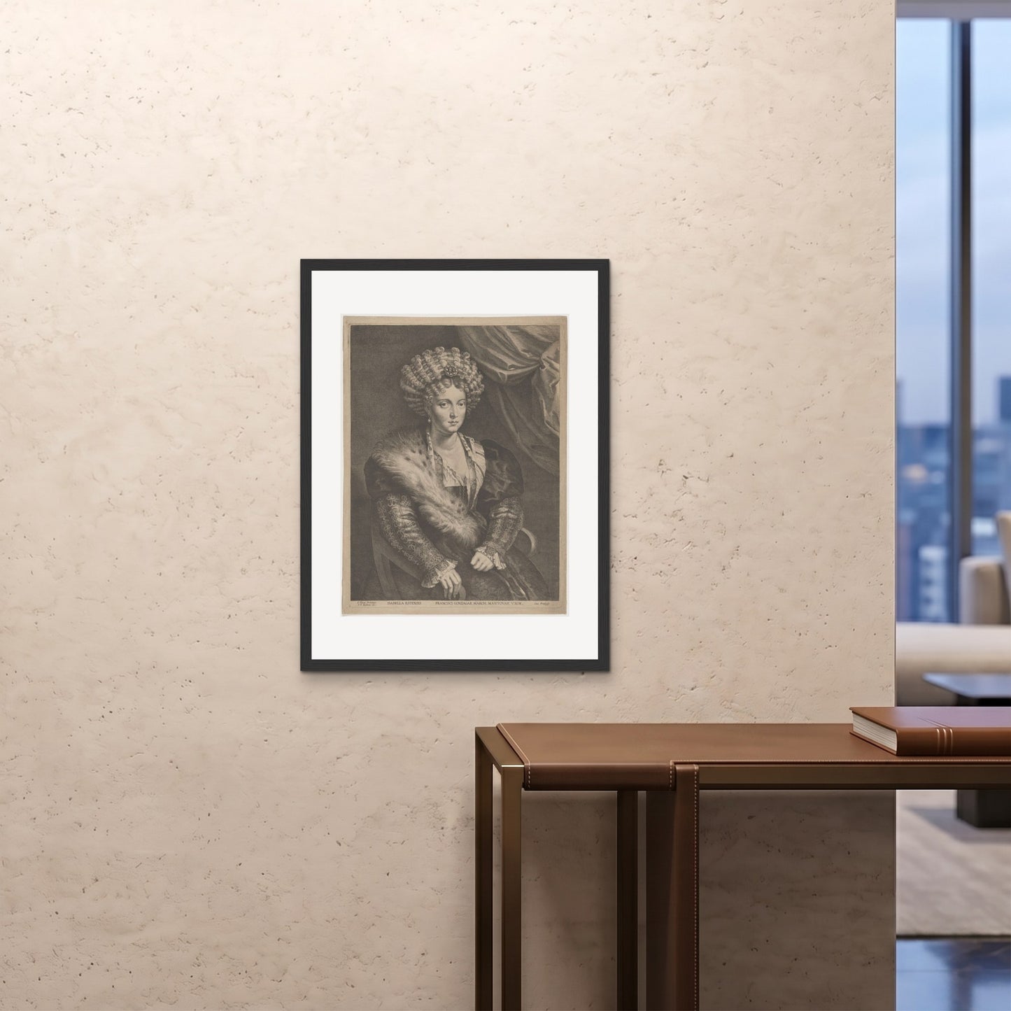 Orlonzo - FRAMED PRINT BLACK 24x3260x80cm ROOM
