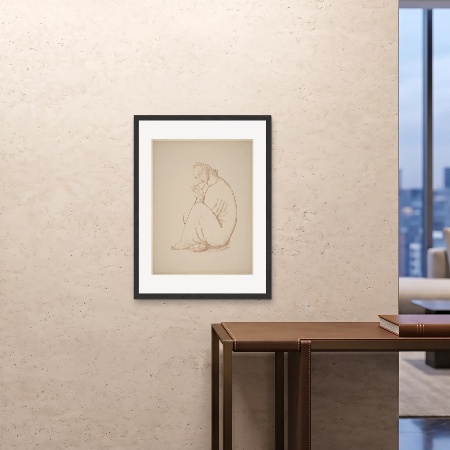Orlonzo - FRAMED PRINT BLACK 24x3260x80cm ROOM