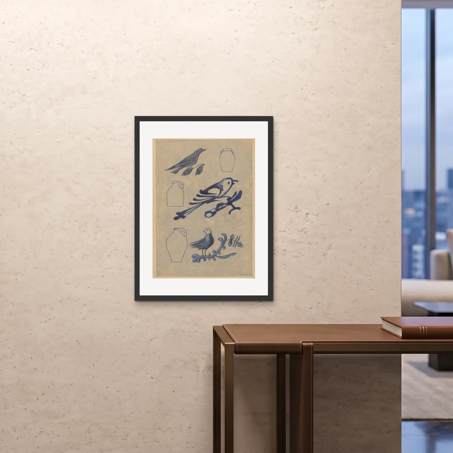 Orlonzo - FRAMED PRINT BLACK 24x3260x80cm ROOM