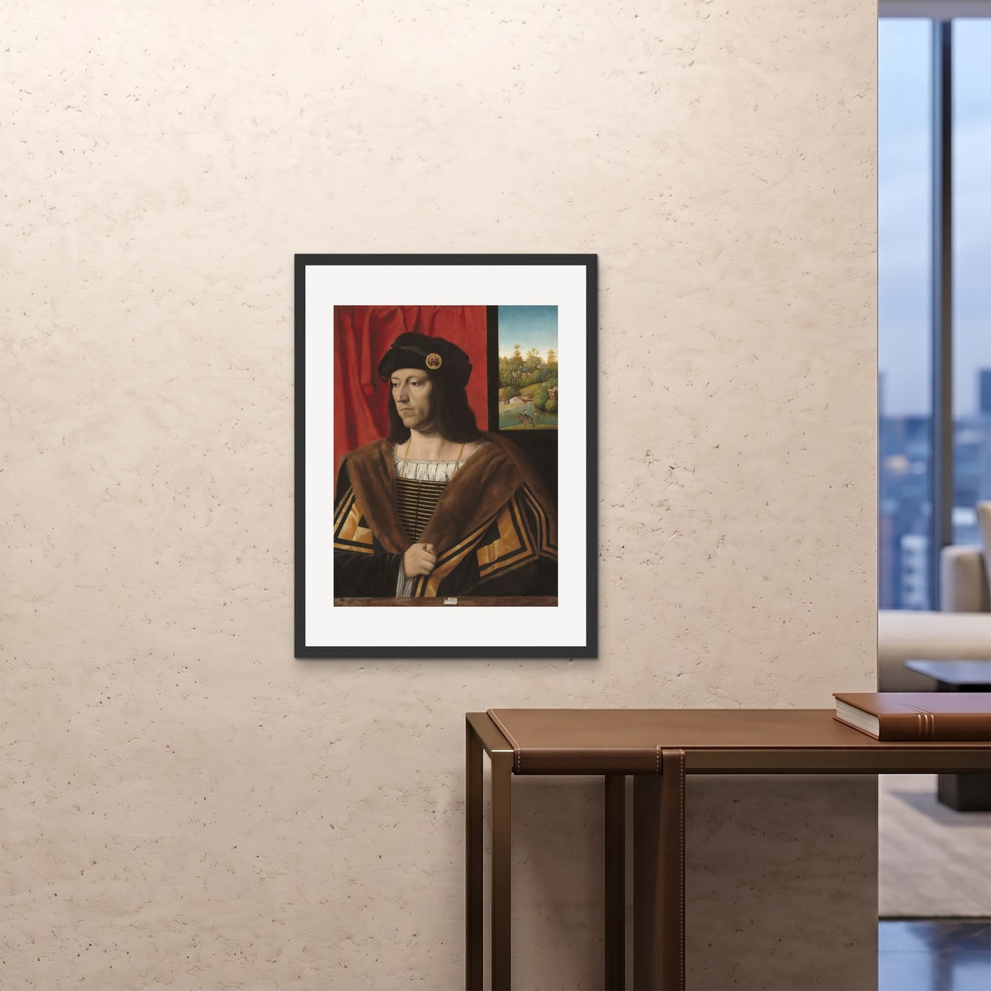 Orlonzo - FRAMED PRINT BLACK 24x3260x80cm ROOM