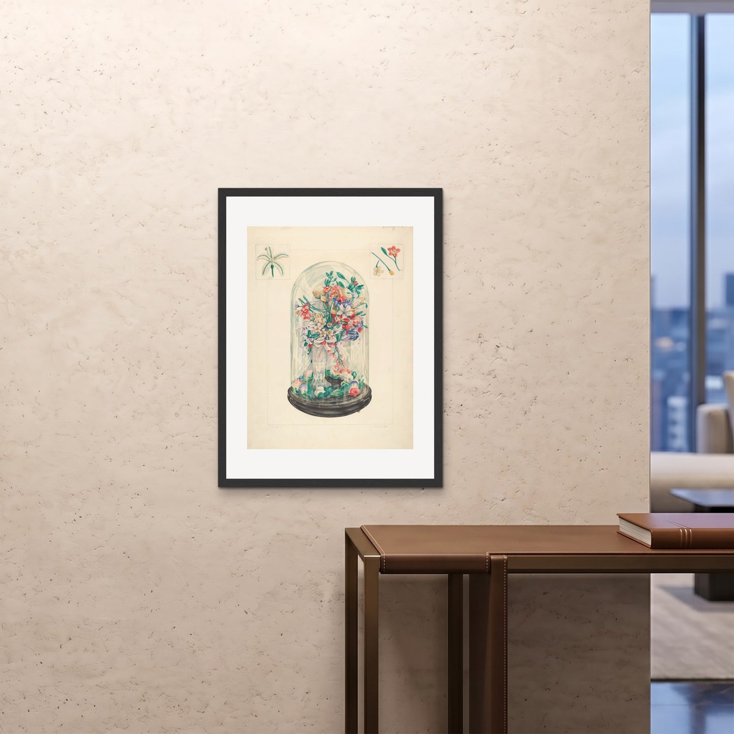Orlonzo - FRAMED PRINT BLACK 24x3260x80cm ROOM