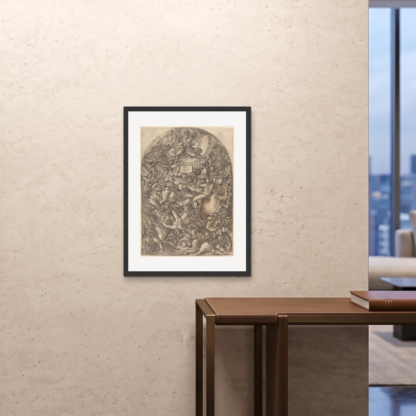 Orlonzo - FRAMED PRINT BLACK 24x3260x80cm ROOM