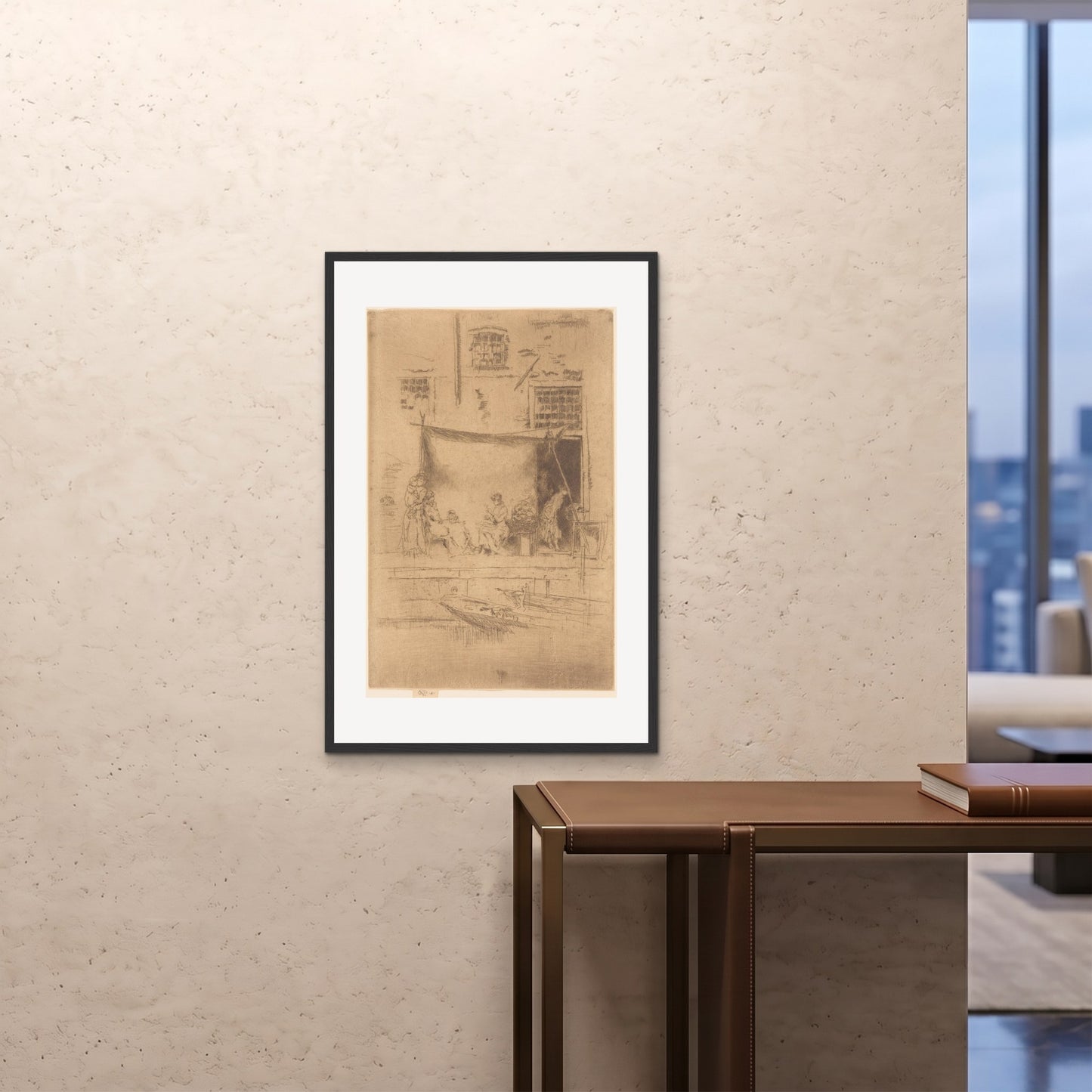 Orlonzo - FRAMED PRINT BLACK 24x3660x90cm ROOM