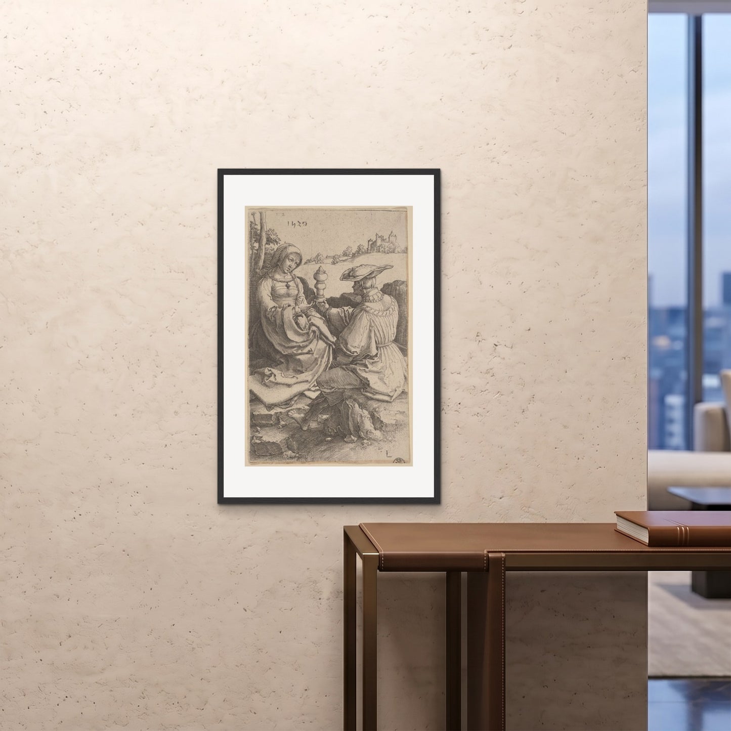 Orlonzo - FRAMED PRINT BLACK 24x3660x90cm ROOM