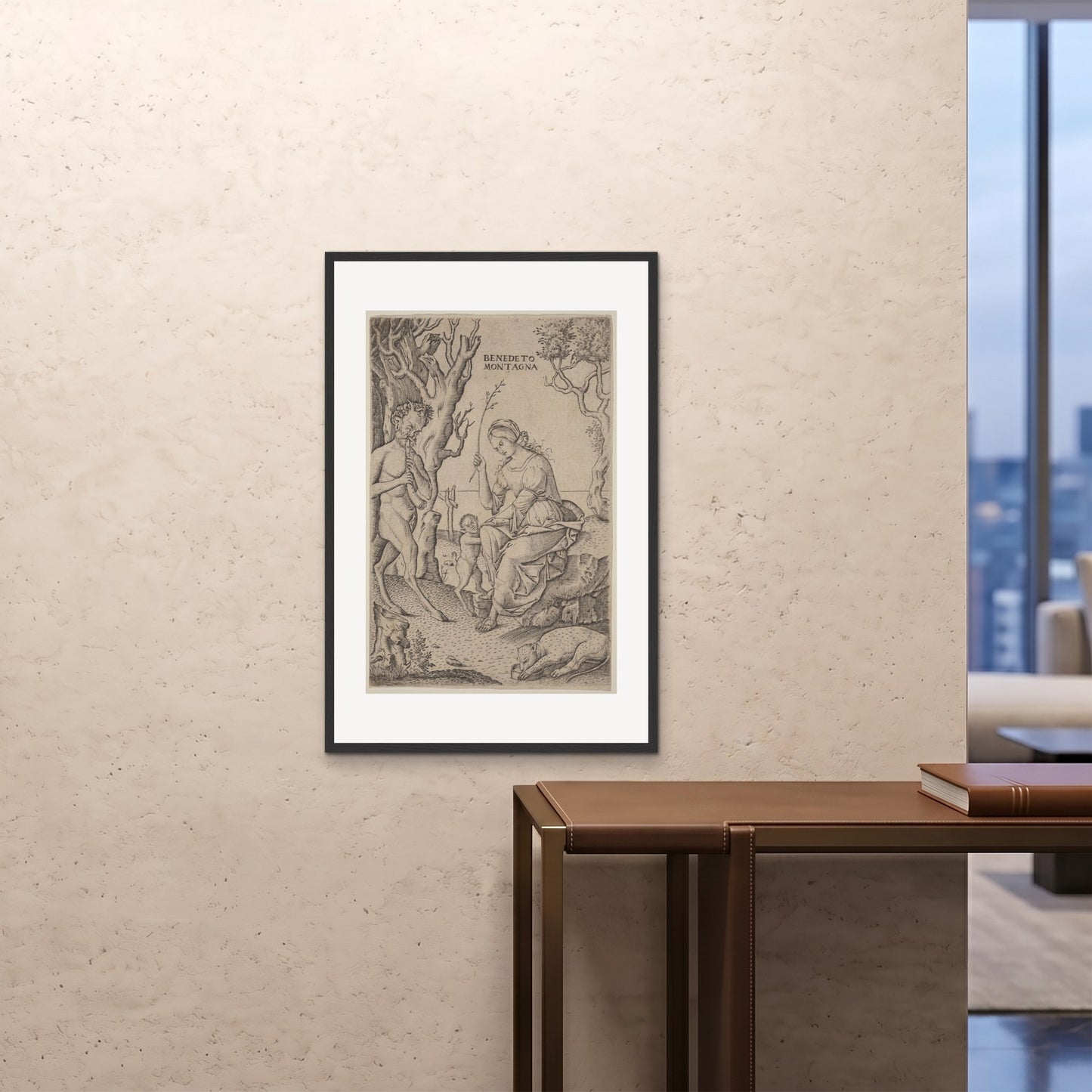 Orlonzo - FRAMED PRINT BLACK 24x3660x90cm ROOM