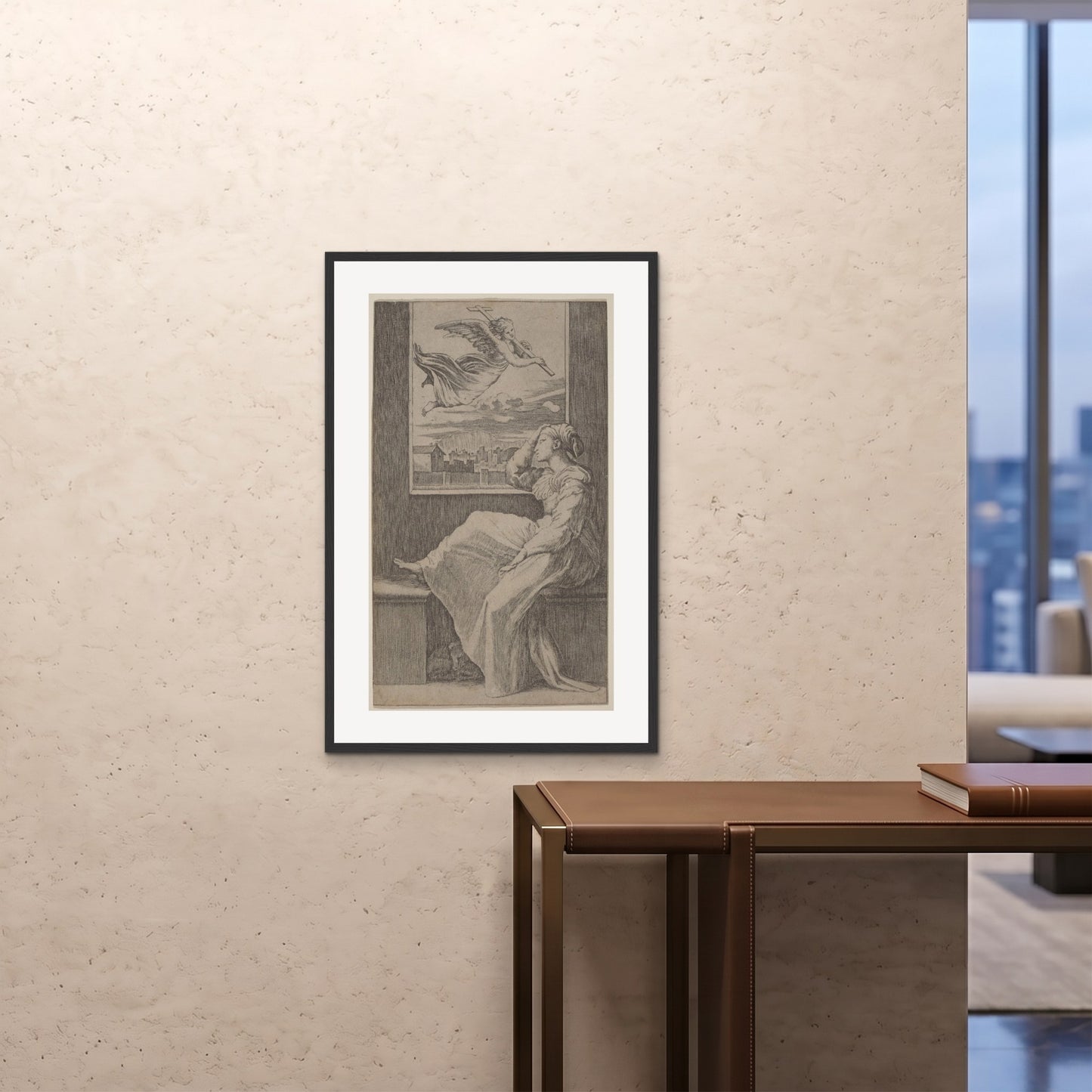 Orlonzo - FRAMED PRINT BLACK 24x3660x90cm ROOM