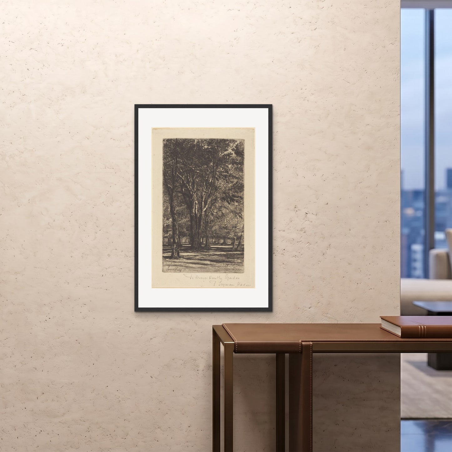 Orlonzo - FRAMED PRINT BLACK 24x3660x90cm ROOM
