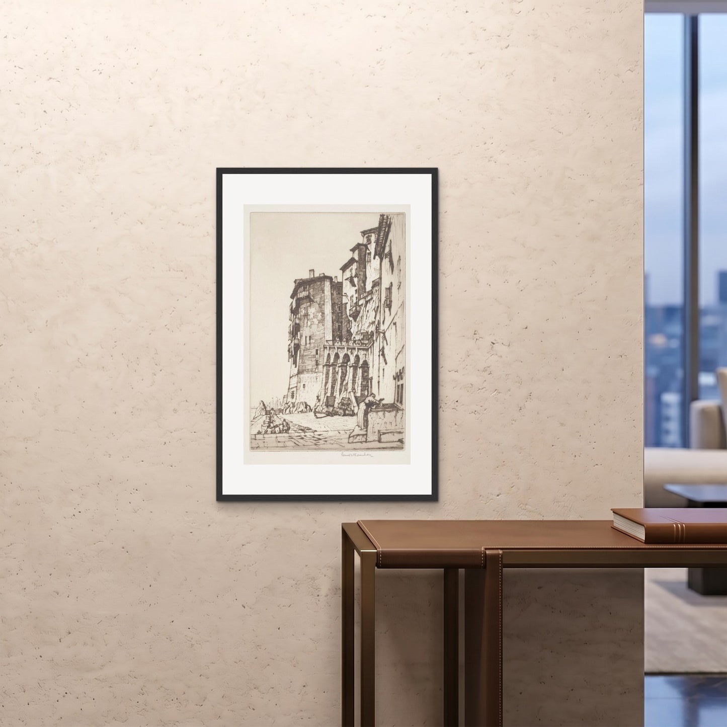 Orlonzo - FRAMED PRINT BLACK 24x3660x90cm ROOM