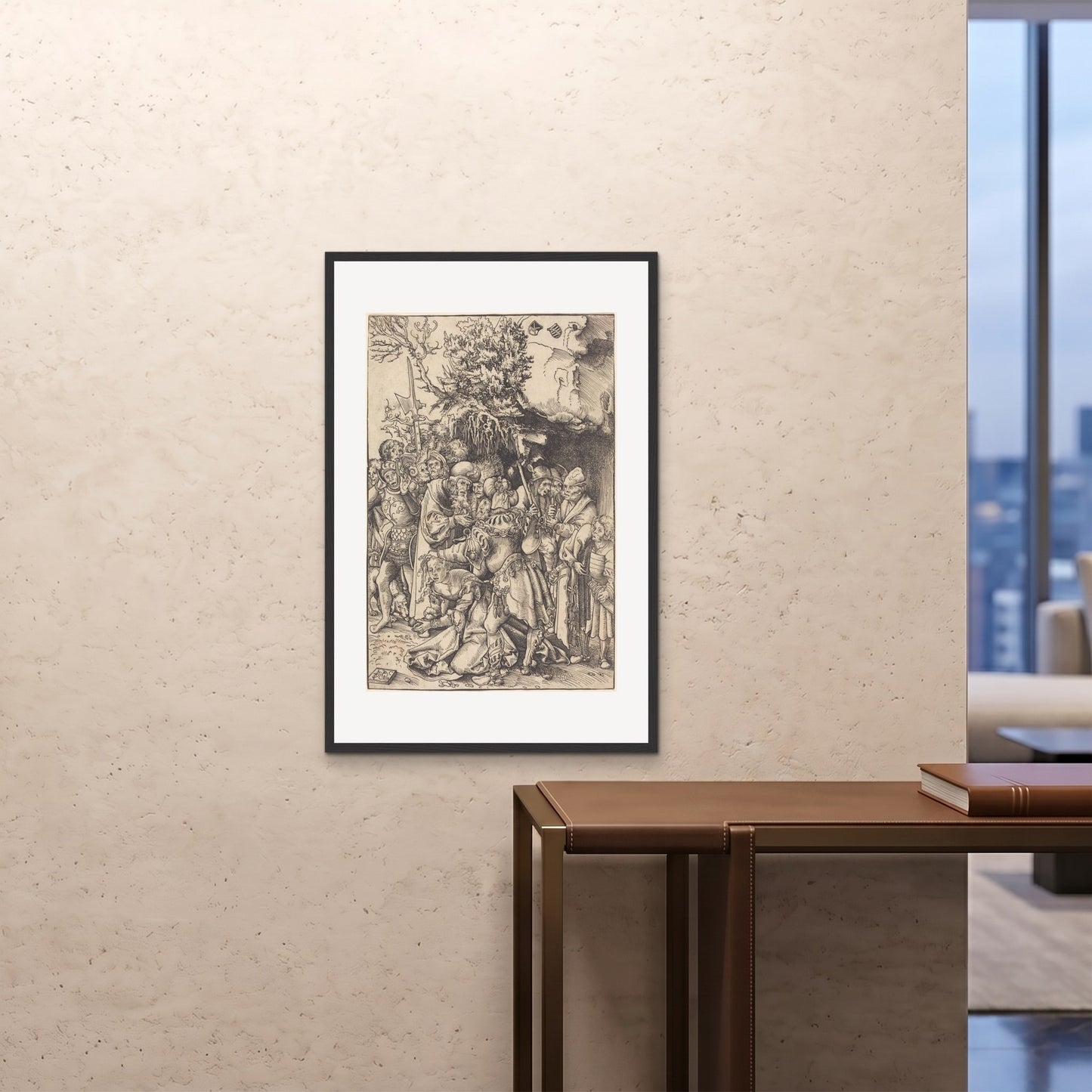 Orlonzo - FRAMED PRINT BLACK 24x3660x90cm ROOM