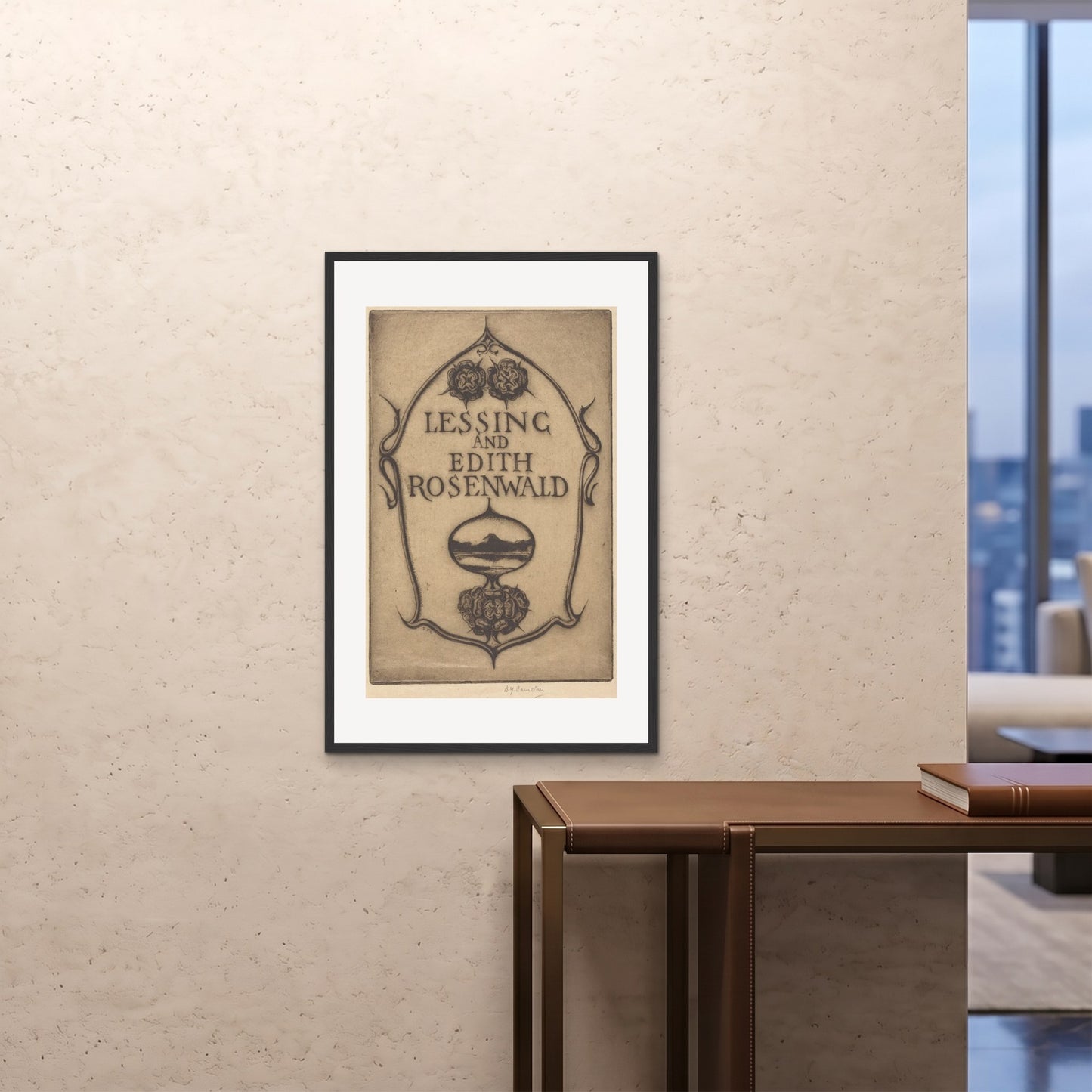 Orlonzo - FRAMED PRINT BLACK 24x3660x90cm ROOM
