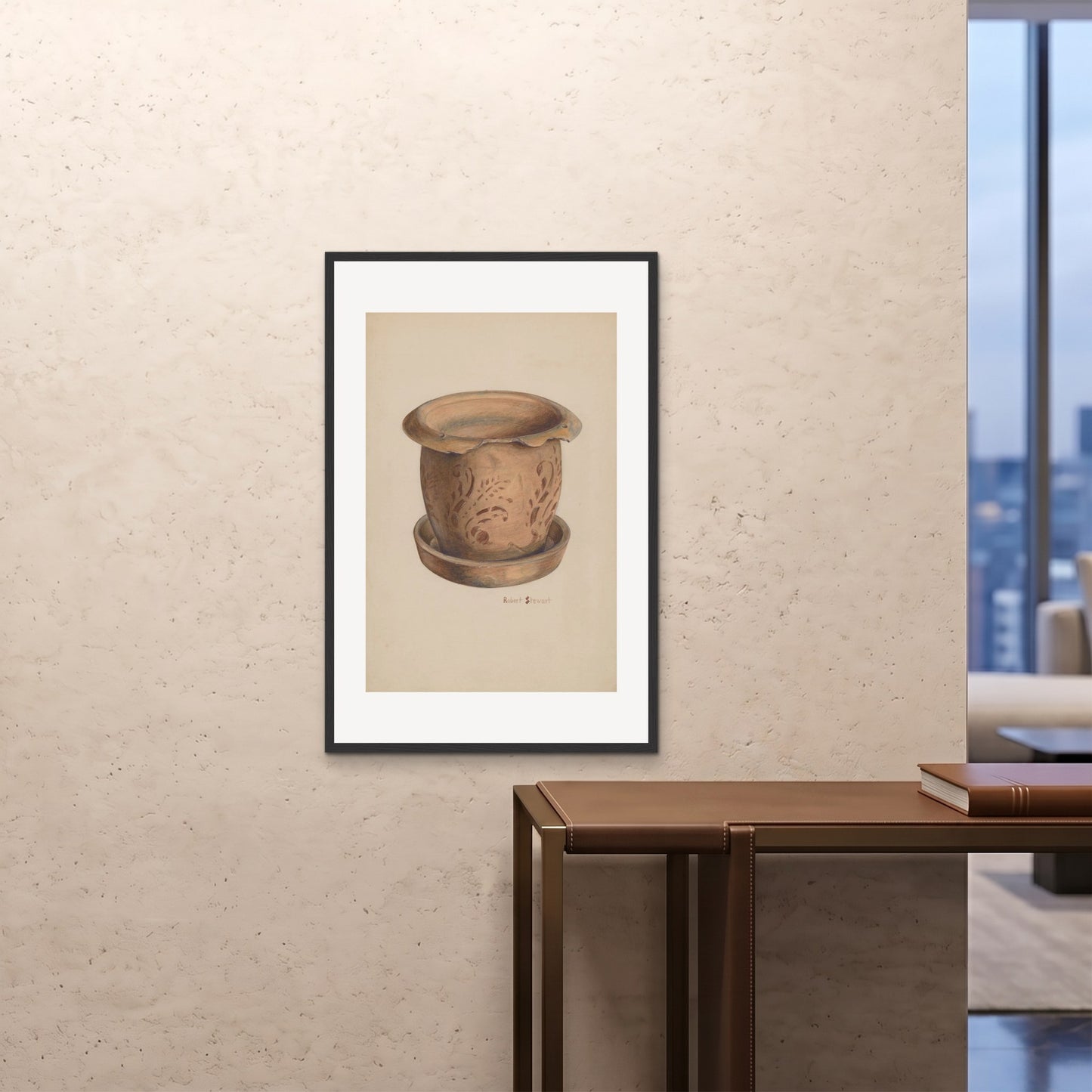 Orlonzo - FRAMED PRINT BLACK 24x3660x90cm ROOM