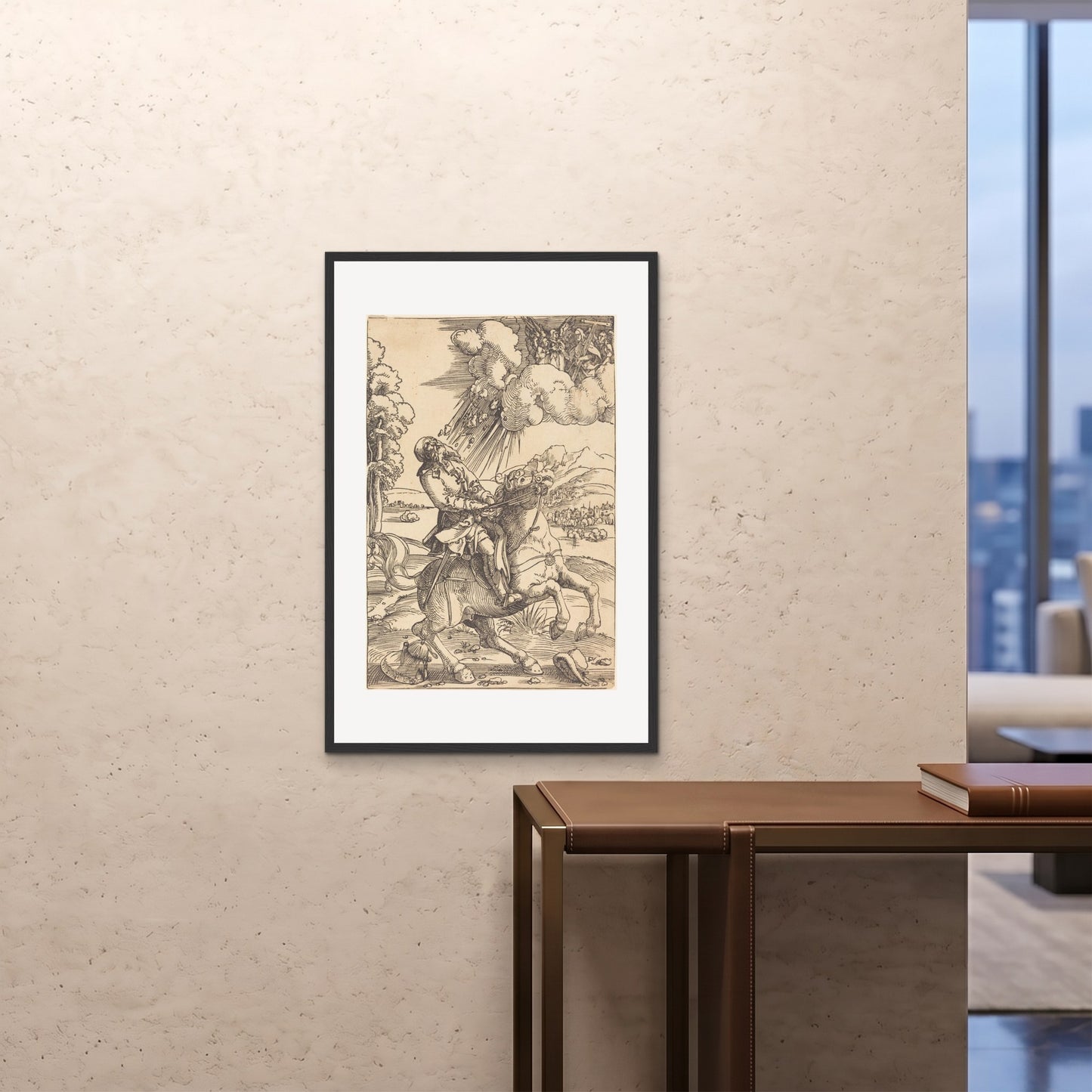 Orlonzo - FRAMED PRINT BLACK 24x3660x90cm ROOM