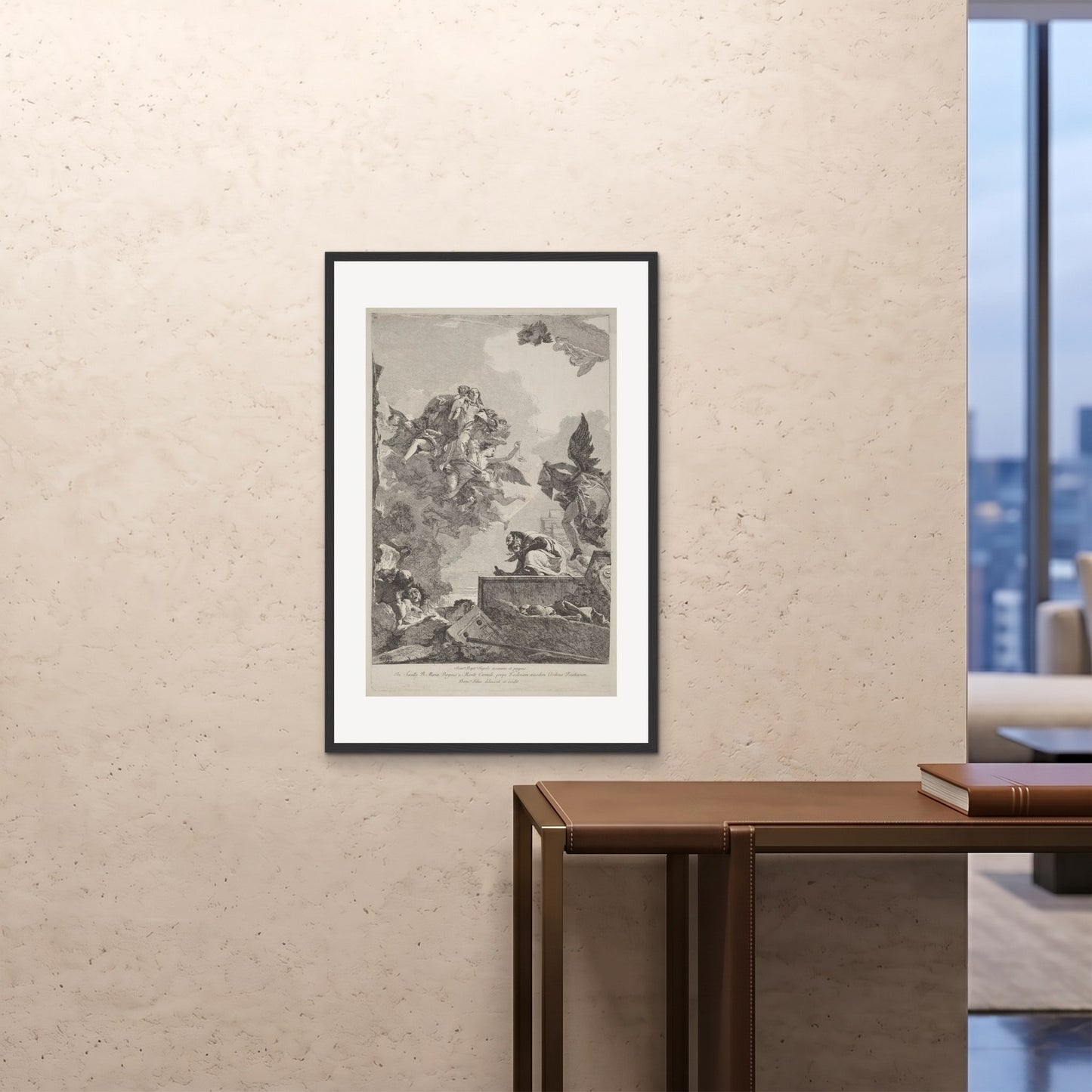Orlonzo - FRAMED PRINT BLACK 24x3660x90cm ROOM