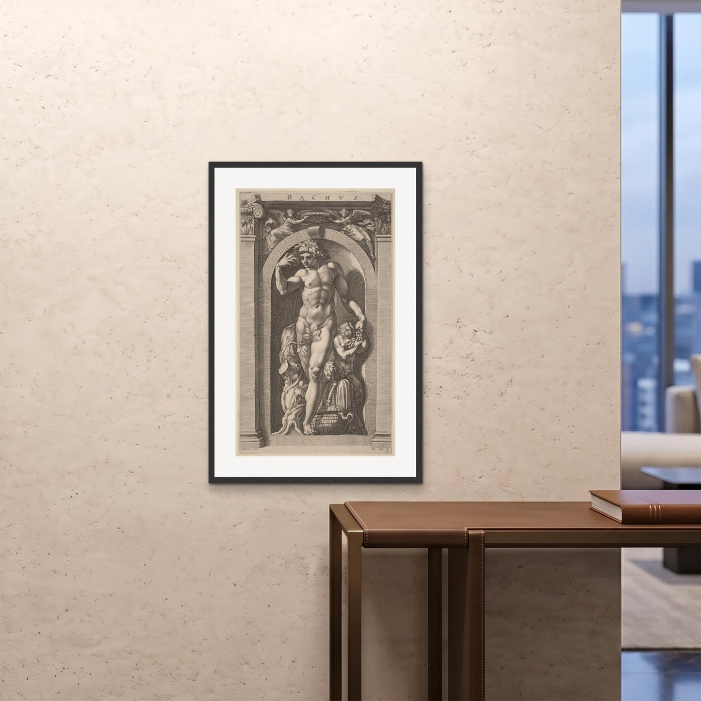 Orlonzo - FRAMED PRINT BLACK 24x3660x90cm ROOM