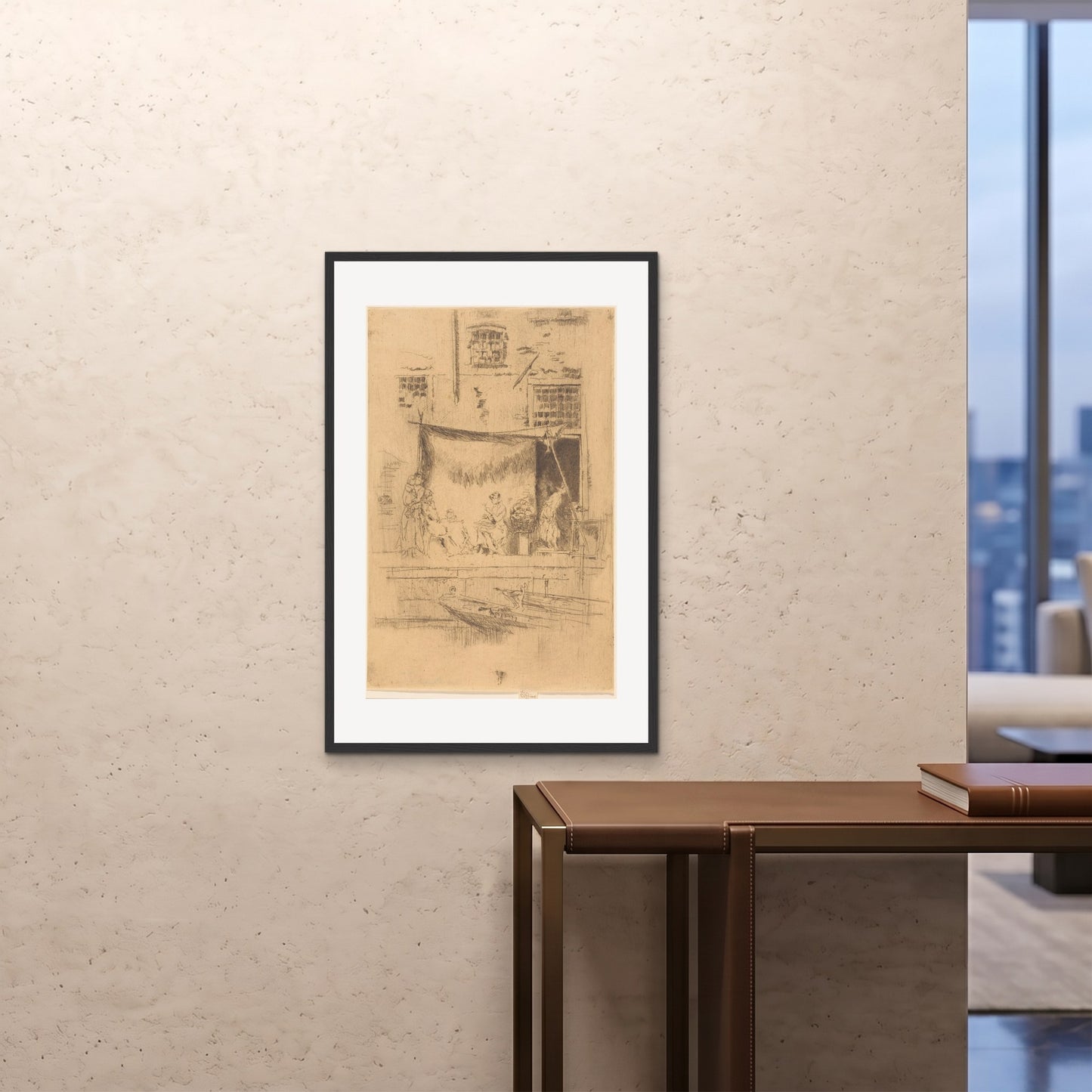 Orlonzo - FRAMED PRINT BLACK 24x3660x90cm ROOM