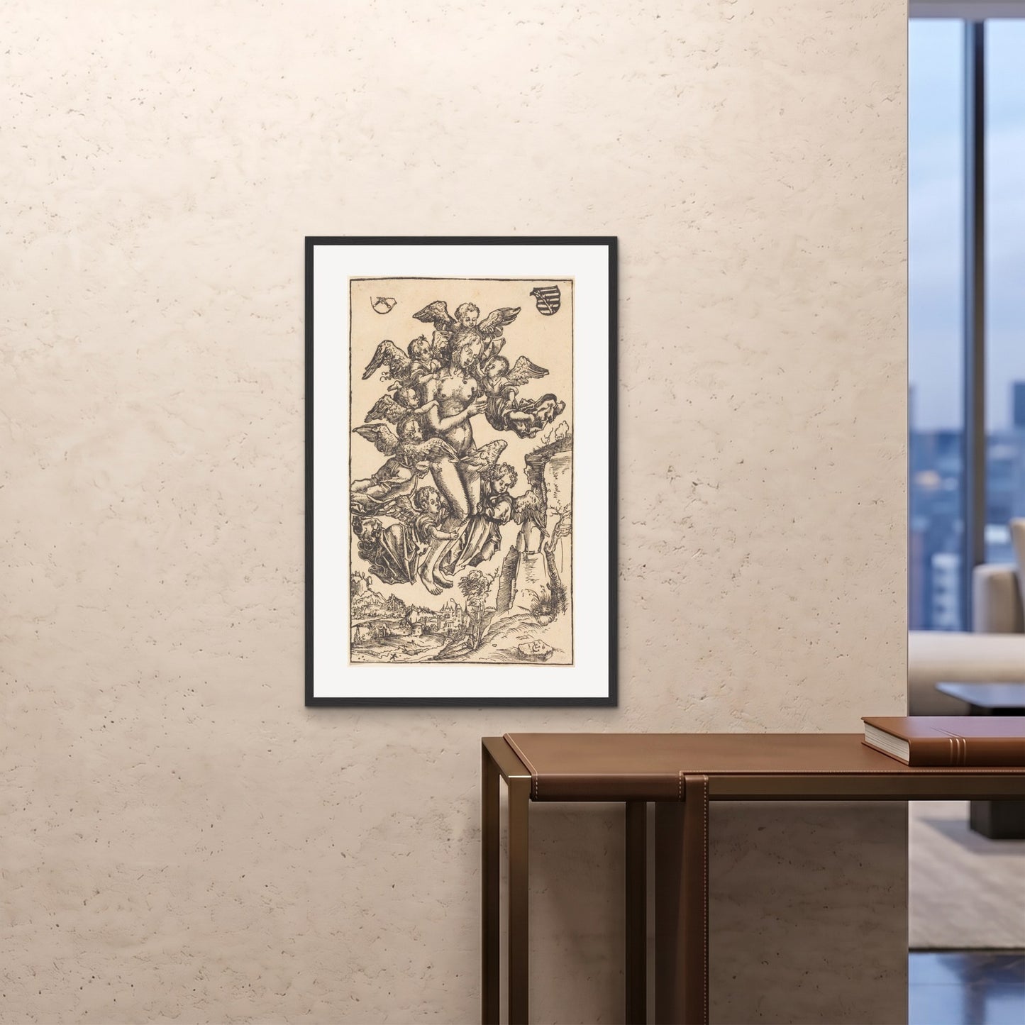 Orlonzo - FRAMED PRINT BLACK 24x3660x90cm ROOM