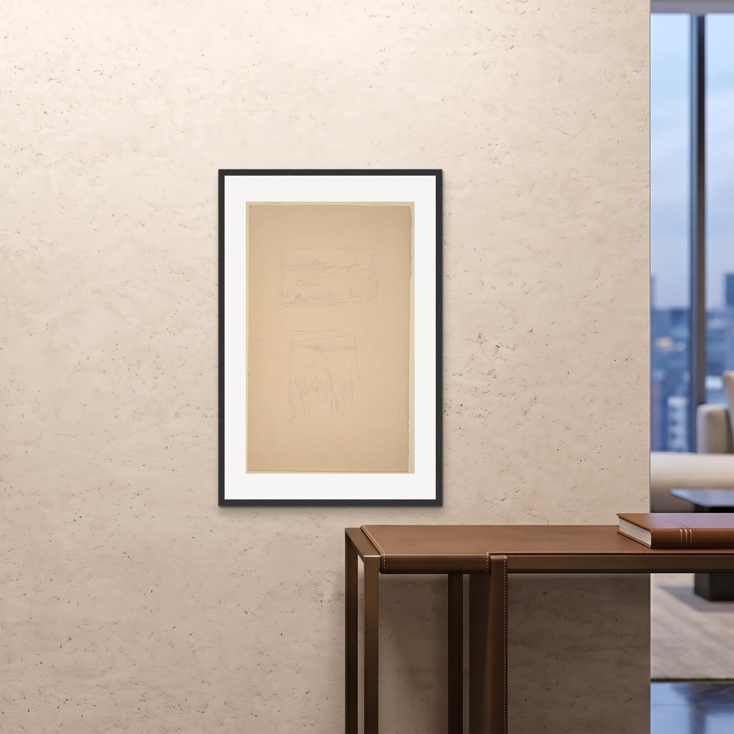 Orlonzo - FRAMED PRINT BLACK 24x3660x90cm ROOM