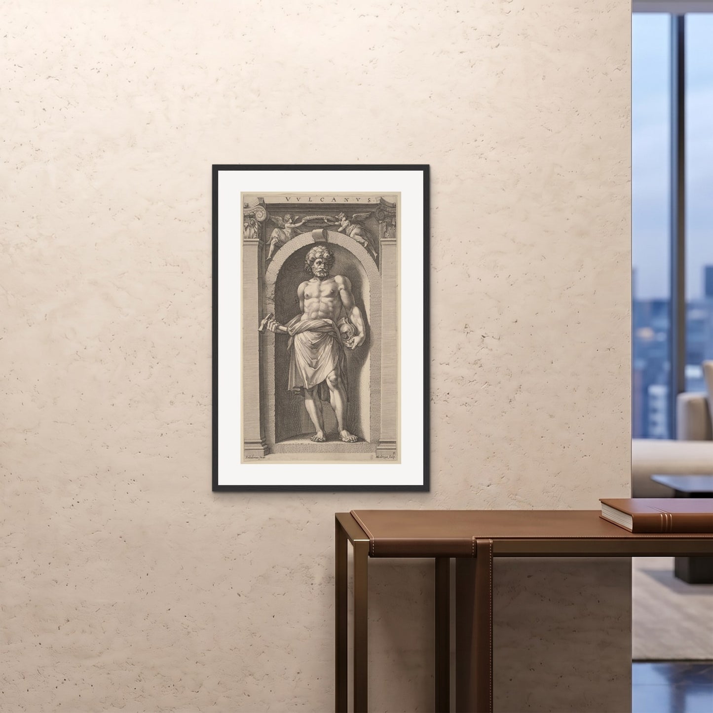 Orlonzo - FRAMED PRINT BLACK 24x3660x90cm ROOM
