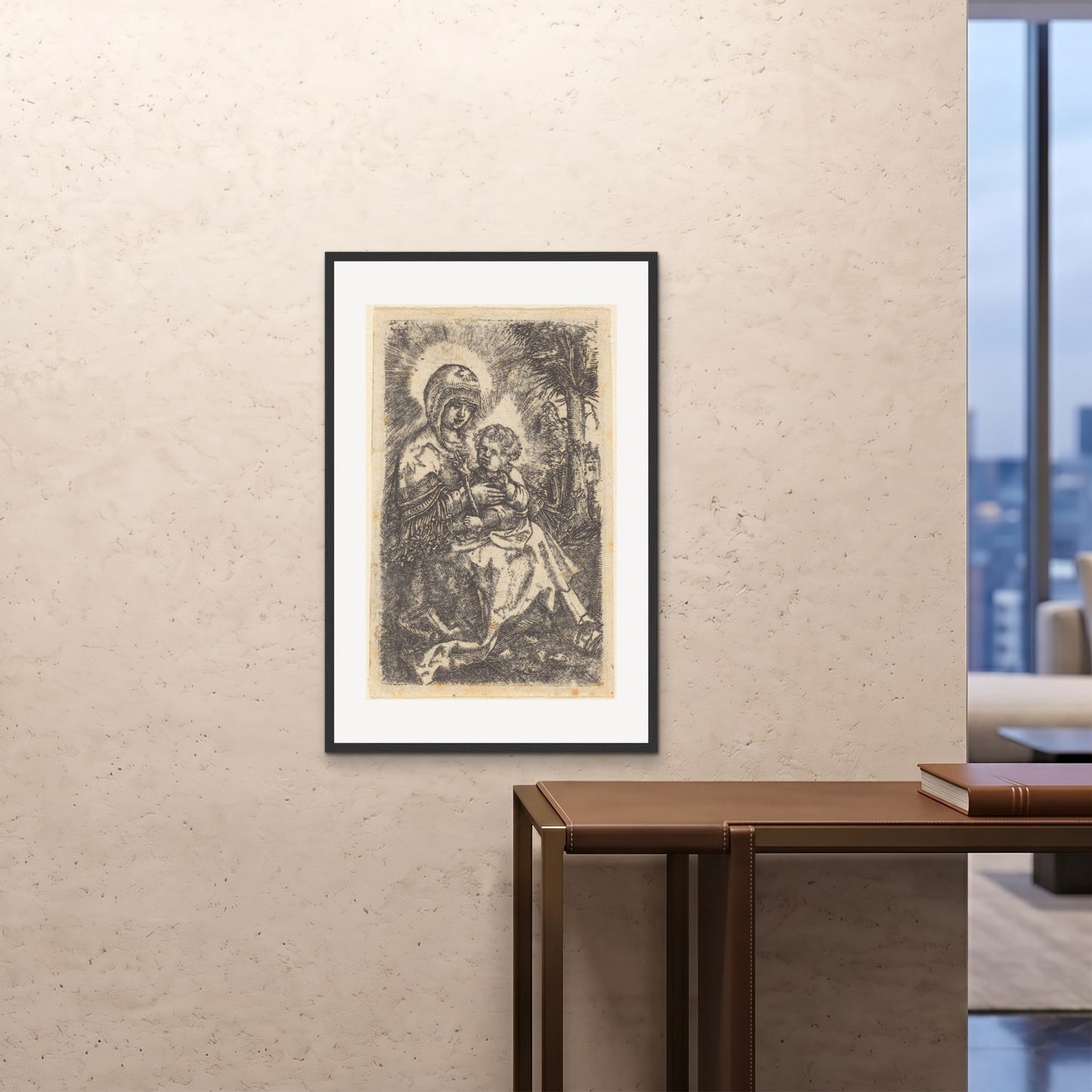 Orlonzo - FRAMED PRINT BLACK 24x3660x90cm ROOM