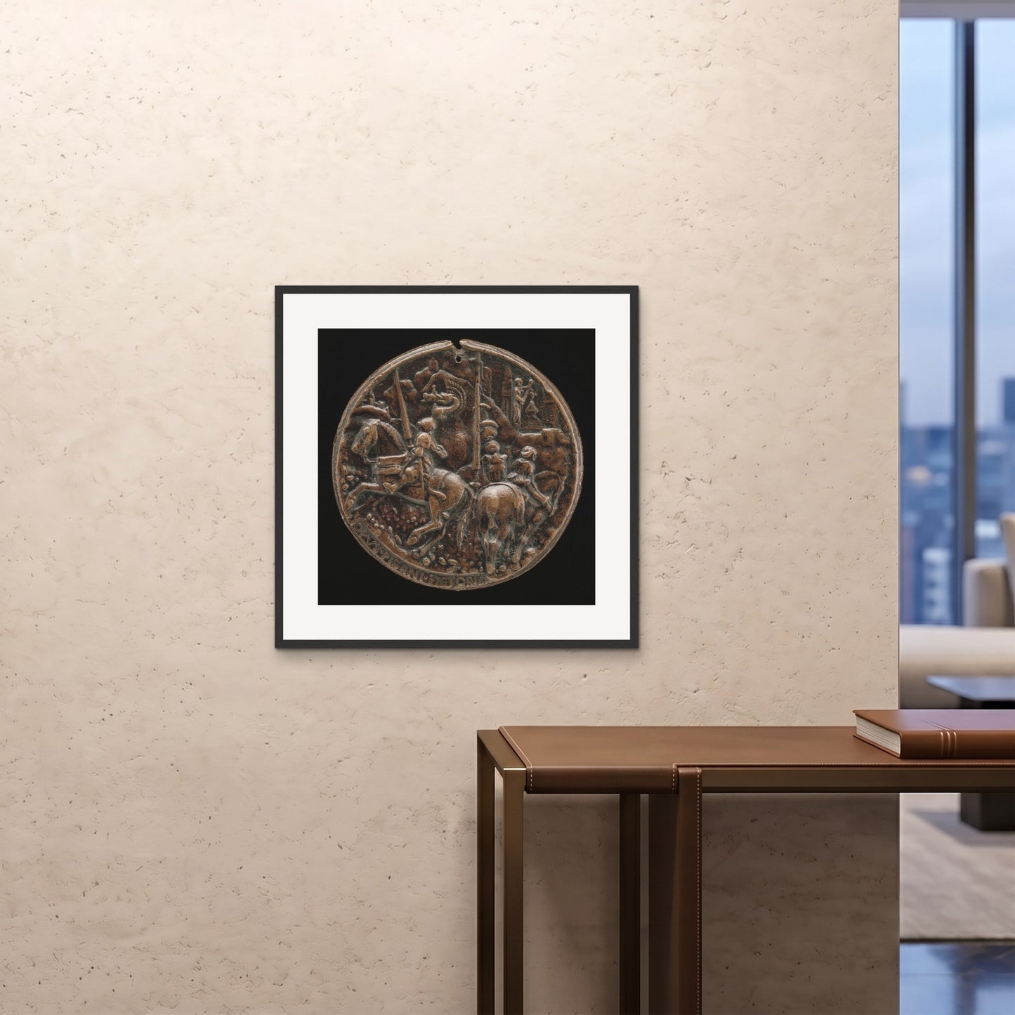 Orlonzo - FRAMED PRINT BLACK 28x2870x70cm ROOM