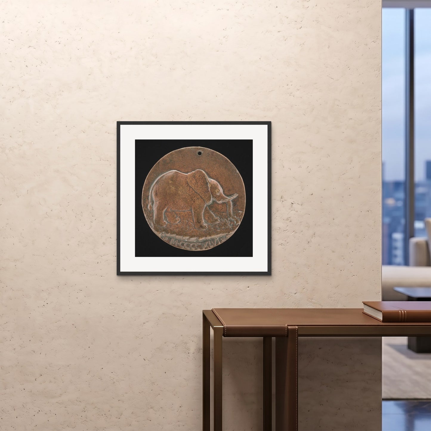 Orlonzo - FRAMED PRINT BLACK 28x2870x70cm ROOM