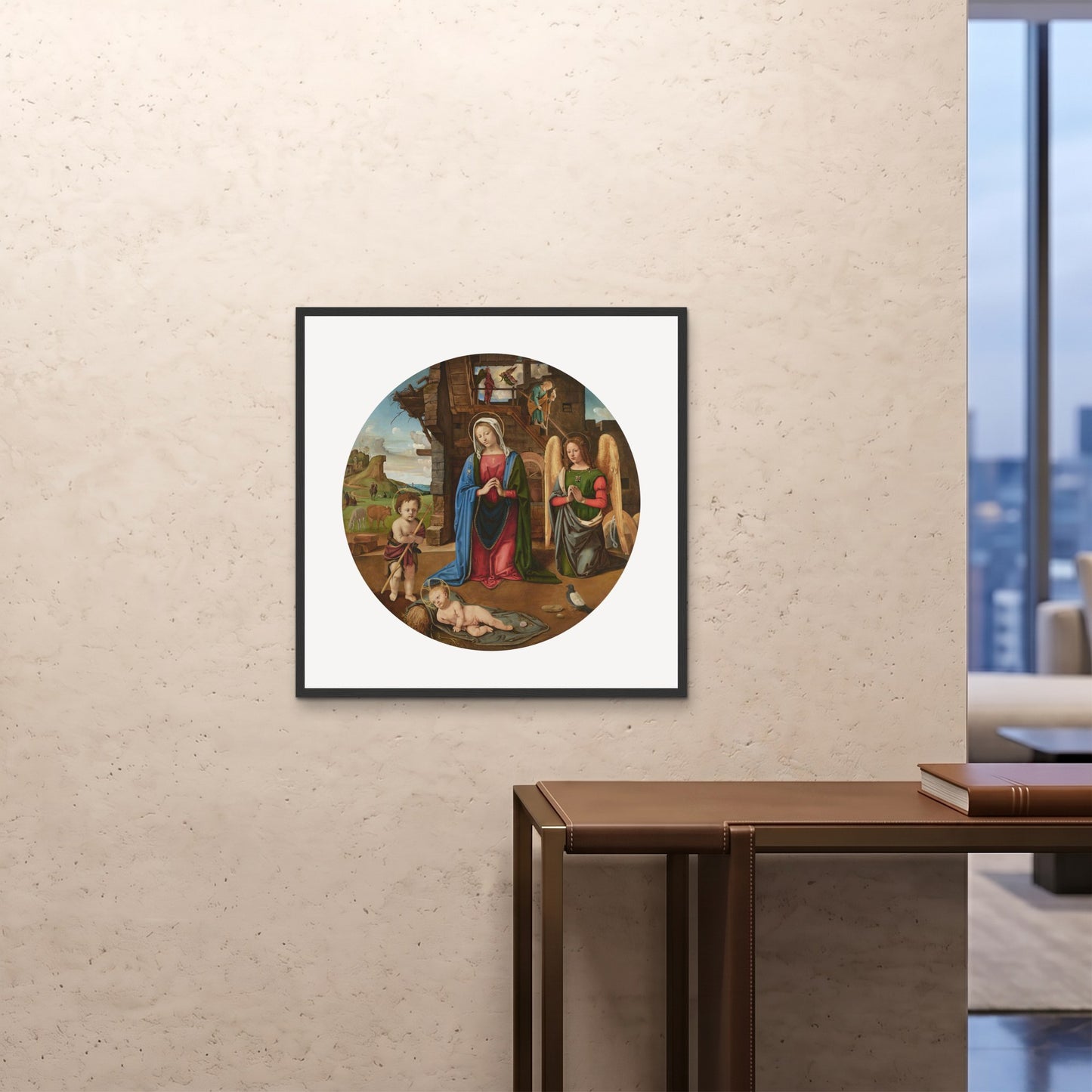Orlonzo - FRAMED PRINT BLACK 28x2870x70cm ROOM