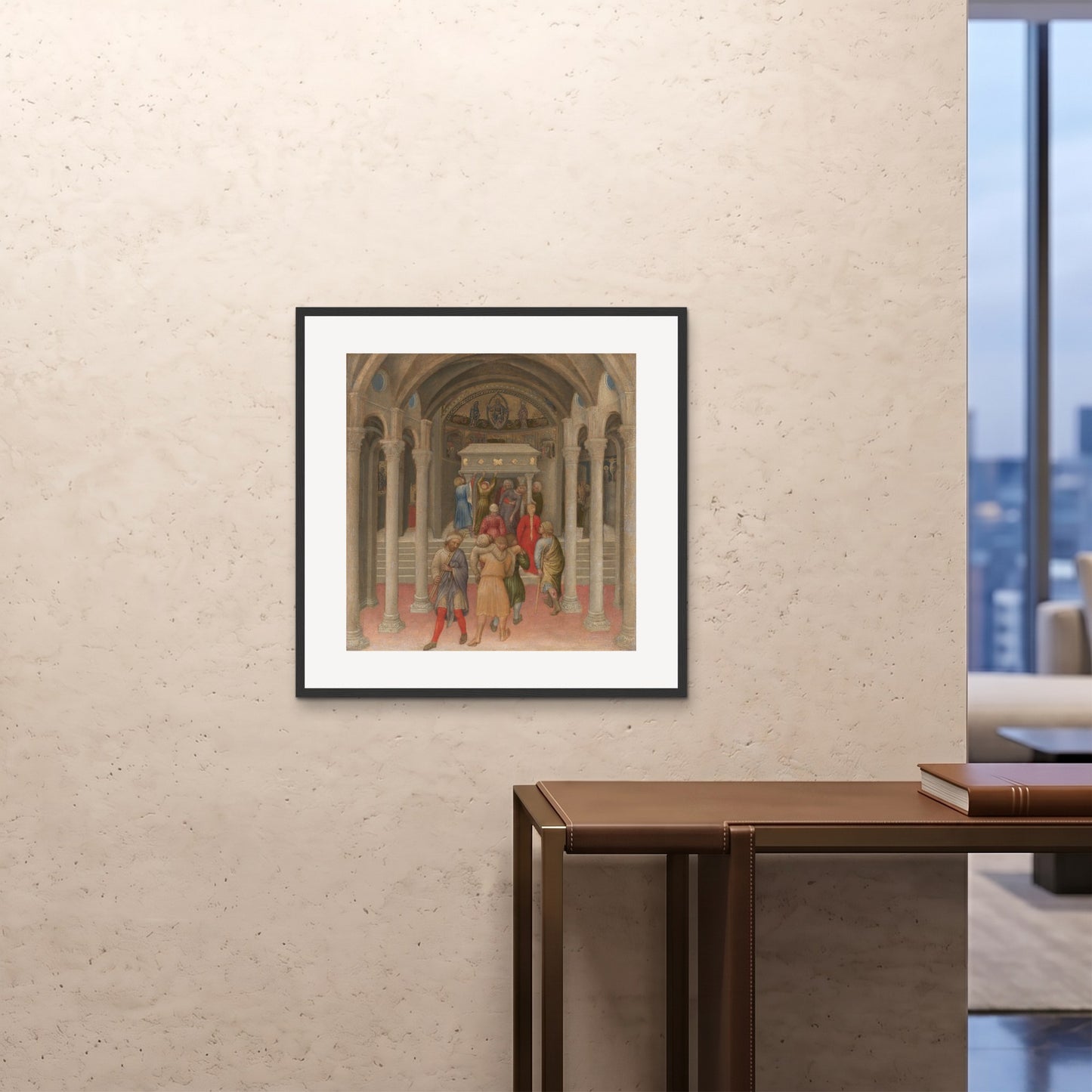 Orlonzo - FRAMED PRINT BLACK 28x2870x70cm ROOM