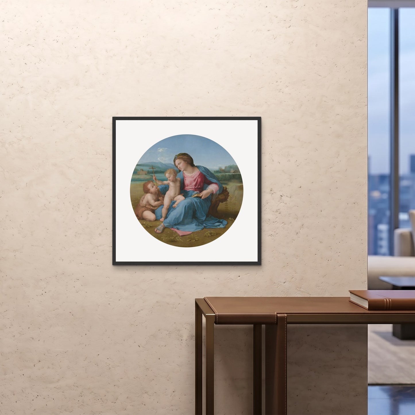 Orlonzo - FRAMED PRINT BLACK 28x2870x70cm ROOM
