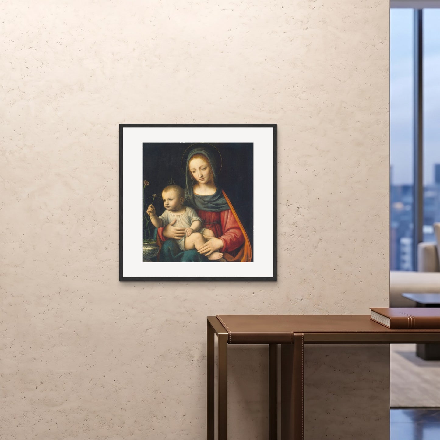 Orlonzo - FRAMED PRINT BLACK 28x2870x70cm ROOM