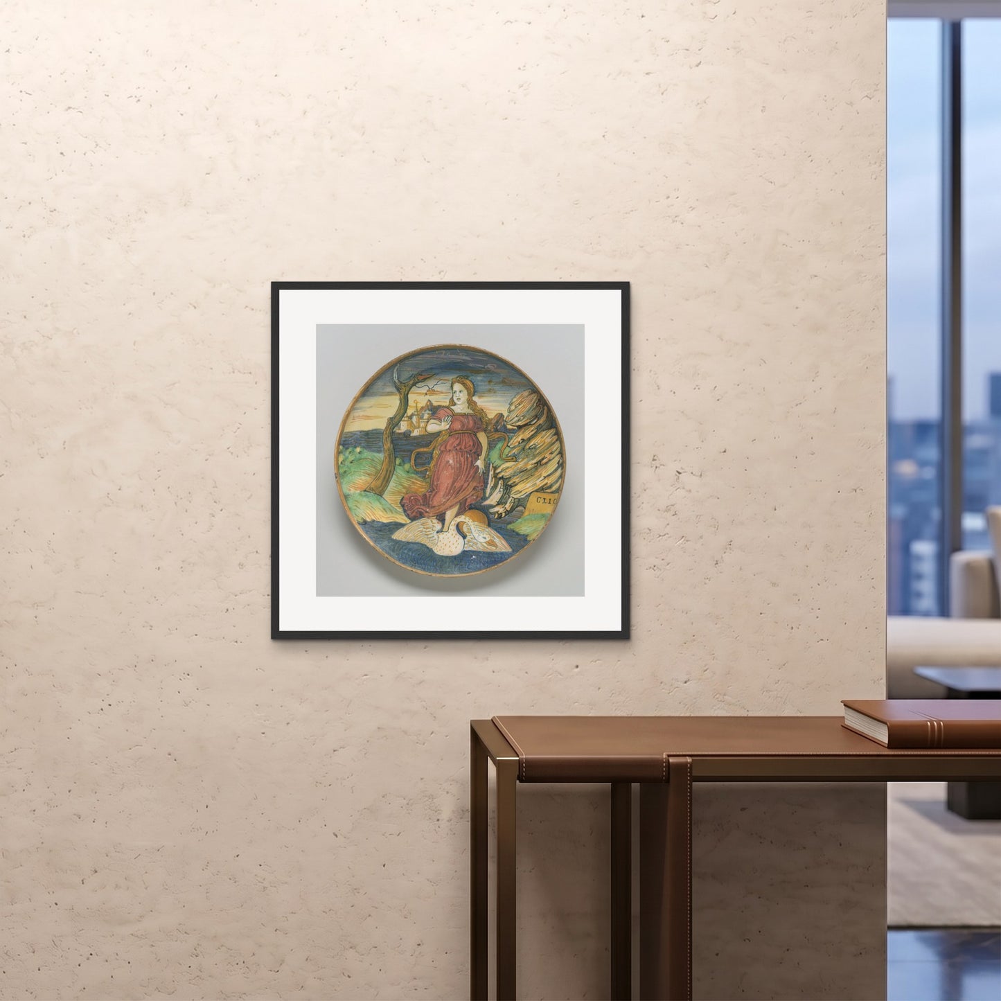 Orlonzo - FRAMED PRINT BLACK 28x2870x70cm ROOM