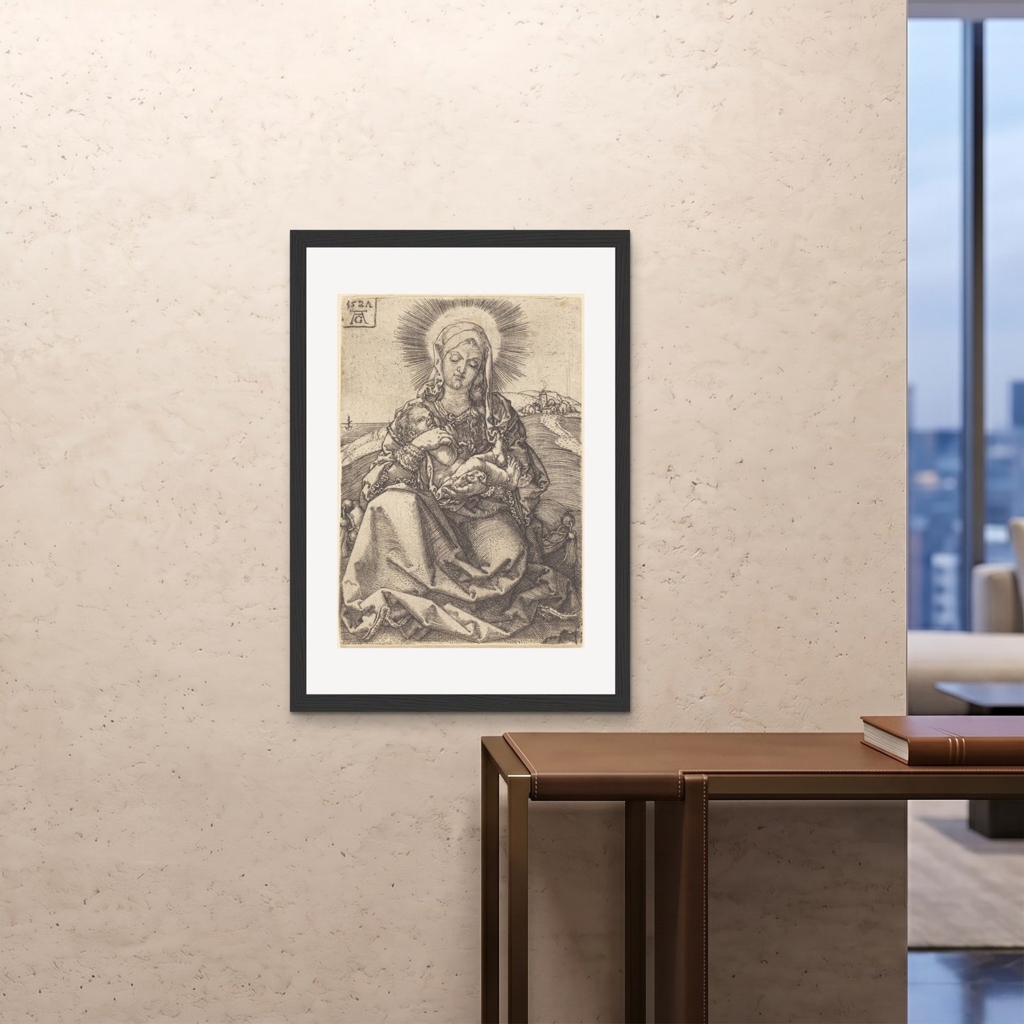 Orlonzo - FRAMED PRINT BLACK 28x4070x100cm ROOM