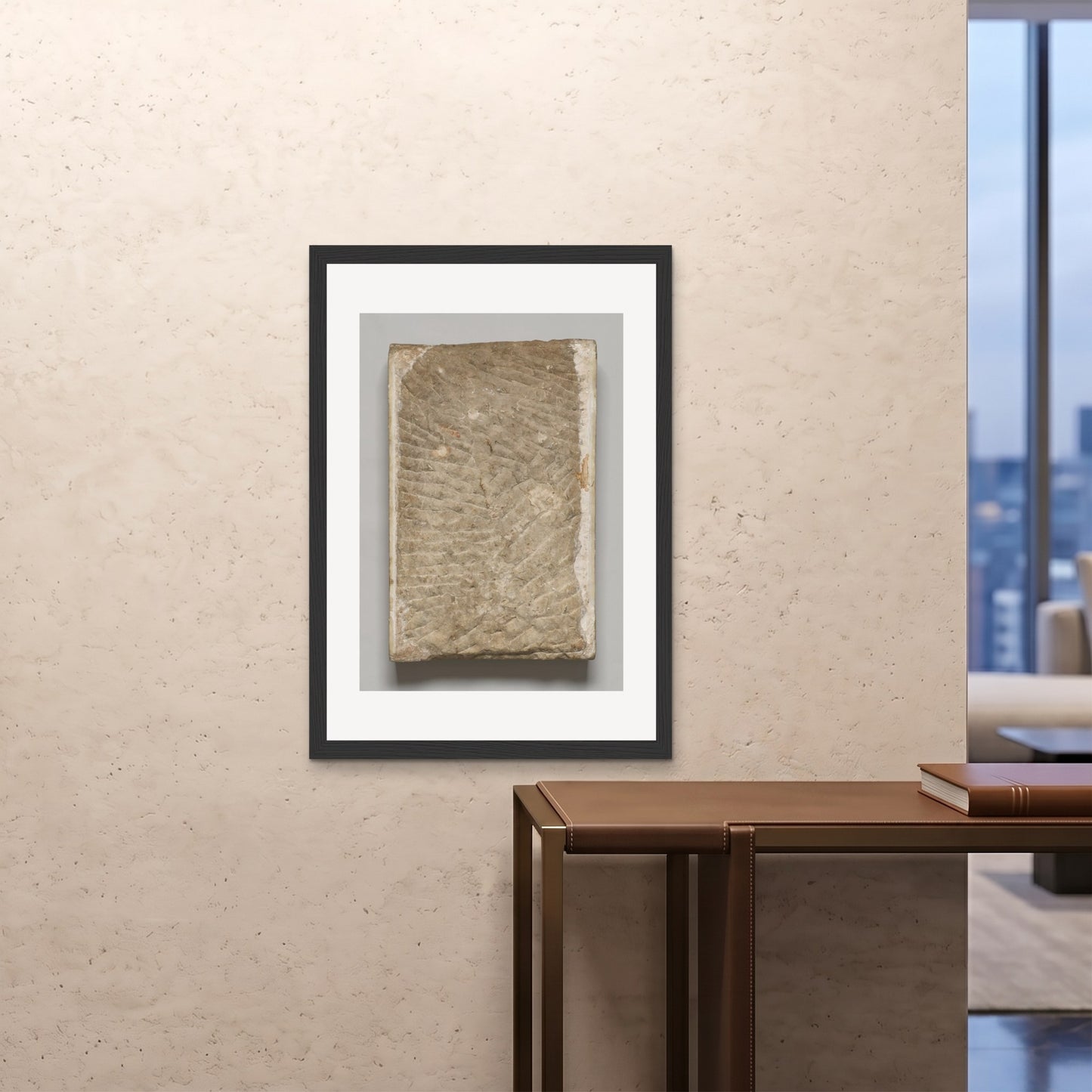 Orlonzo - FRAMED PRINT BLACK 28x4070x100cm ROOM