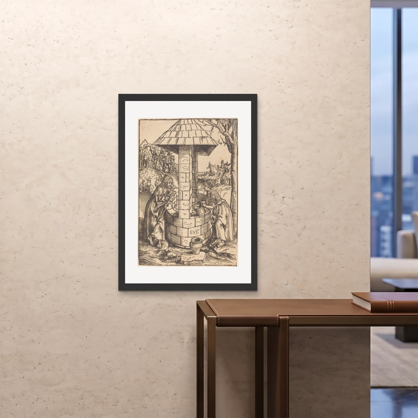 Orlonzo - FRAMED PRINT BLACK 28x4070x100cm ROOM