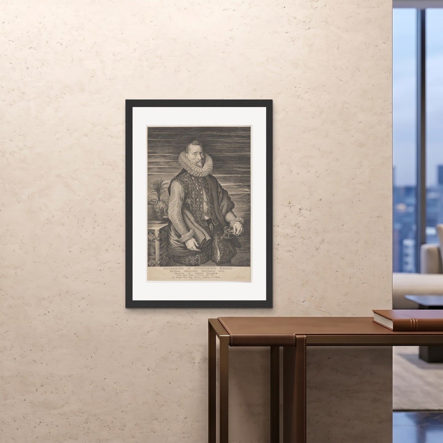 Orlonzo - FRAMED PRINT BLACK 28x4070x100cm ROOM