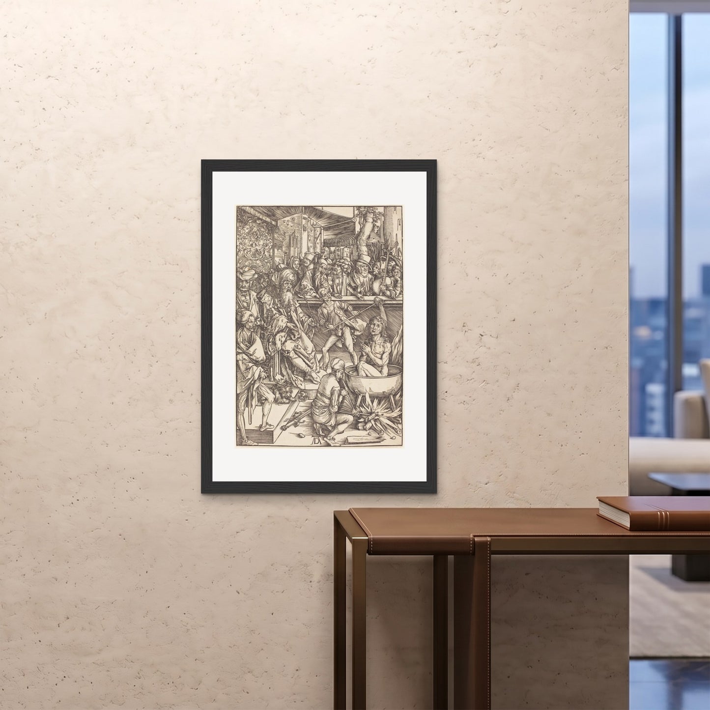 Orlonzo - FRAMED PRINT BLACK 28x4070x100cm ROOM