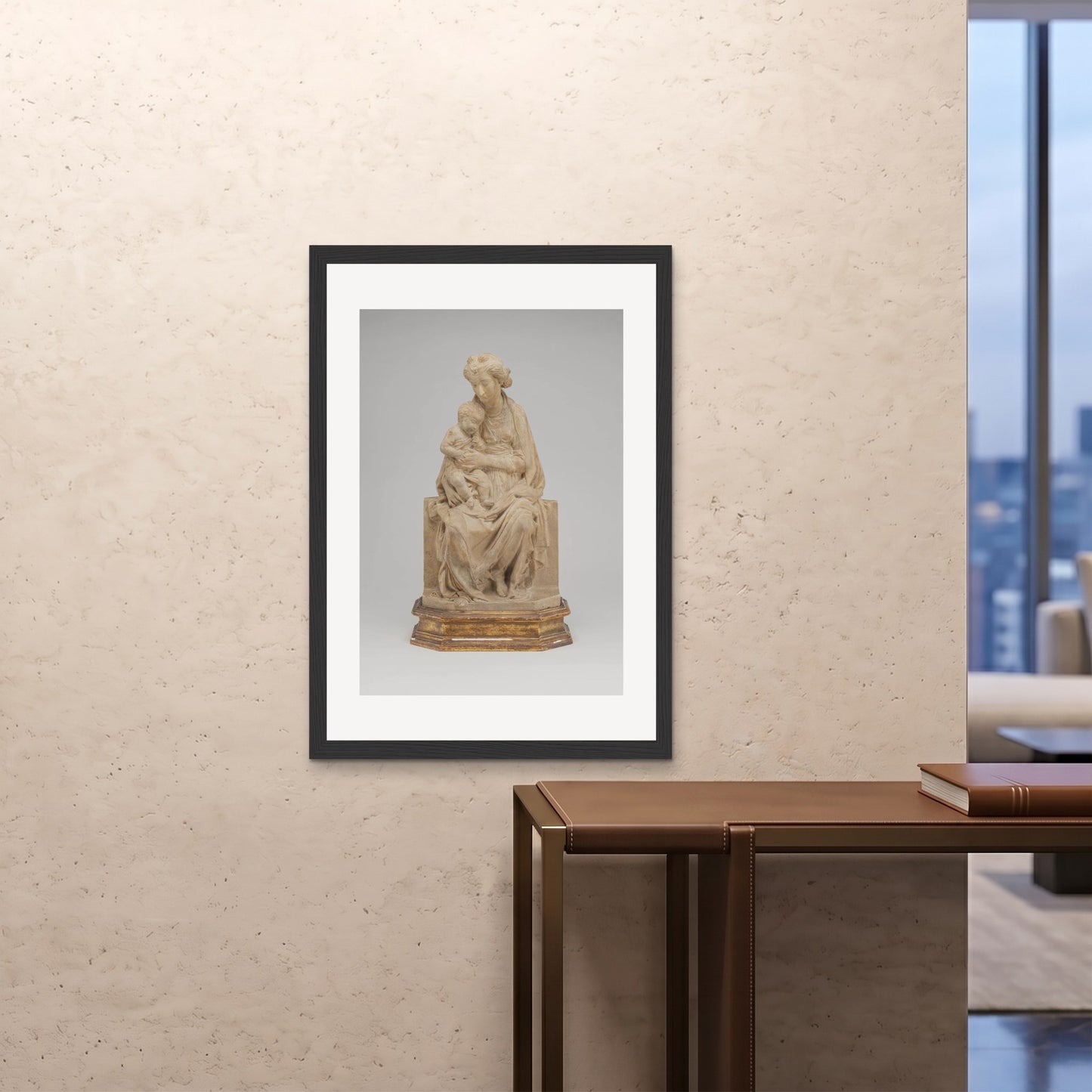 Orlonzo - FRAMED PRINT BLACK 28x4070x100cm ROOM