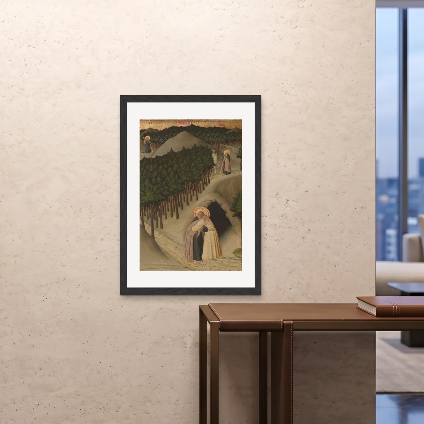 Orlonzo - FRAMED PRINT BLACK 28x4070x100cm ROOM