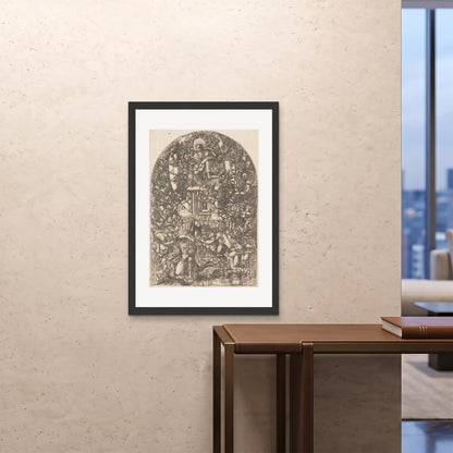 Orlonzo - FRAMED PRINT BLACK 28x4070x100cm ROOM