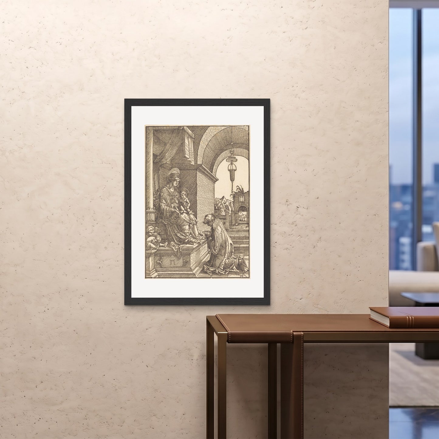 Orlonzo - FRAMED PRINT BLACK 28x4070x100cm ROOM