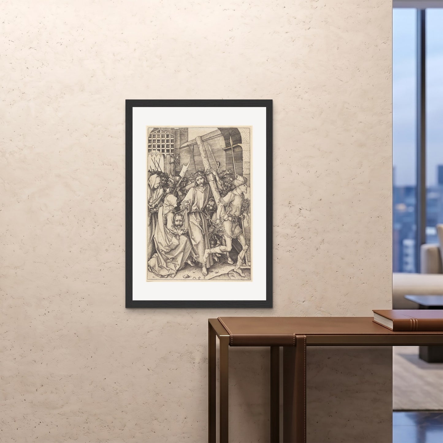 Orlonzo - FRAMED PRINT BLACK 28x4070x100cm ROOM