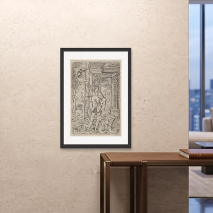 Orlonzo - FRAMED PRINT BLACK 28x4070x100cm ROOM
