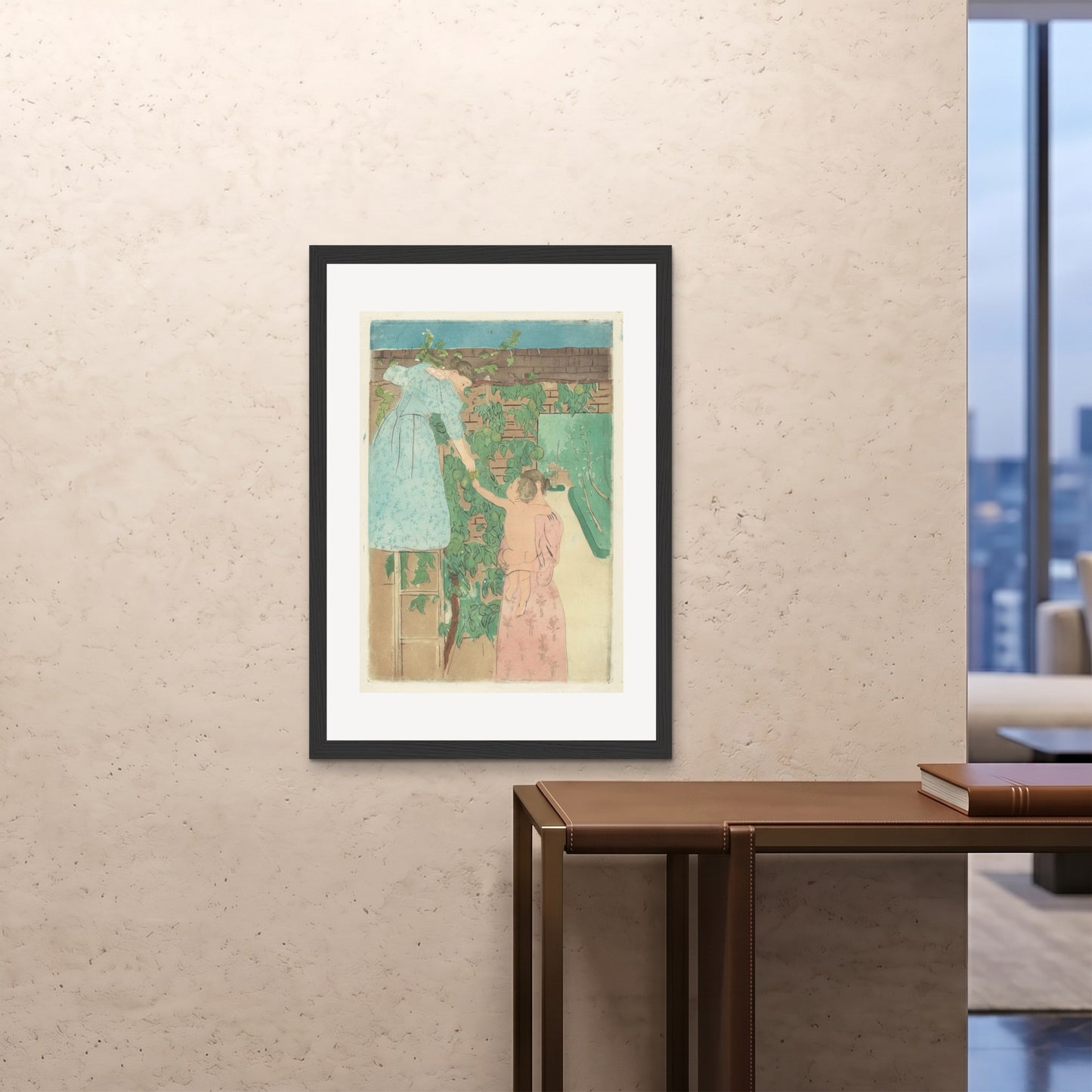 Orlonzo - FRAMED PRINT BLACK 28x4070x100cm ROOM