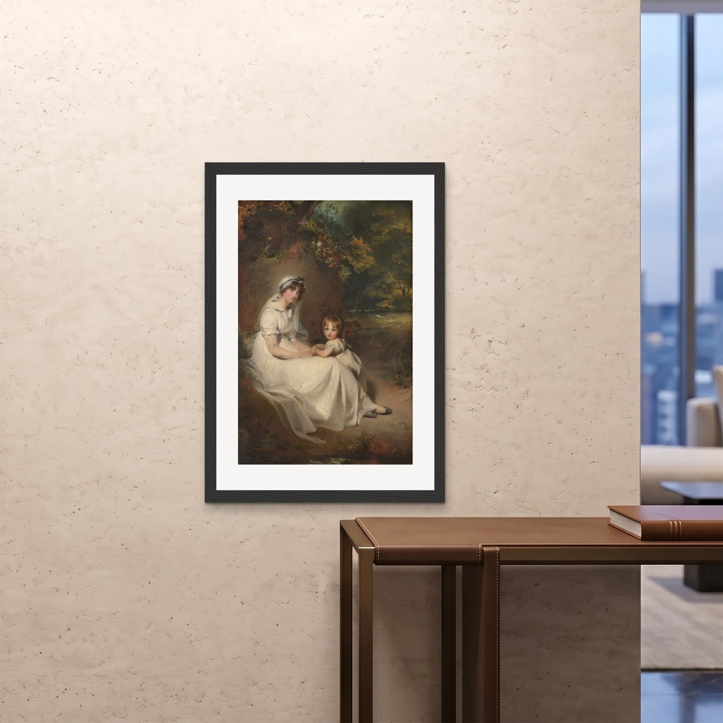 Orlonzo - FRAMED PRINT BLACK 28x4070x100cm ROOM