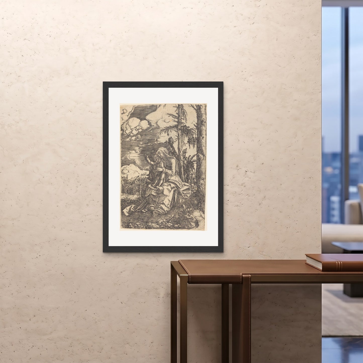 Orlonzo - FRAMED PRINT BLACK 28x4070x100cm ROOM
