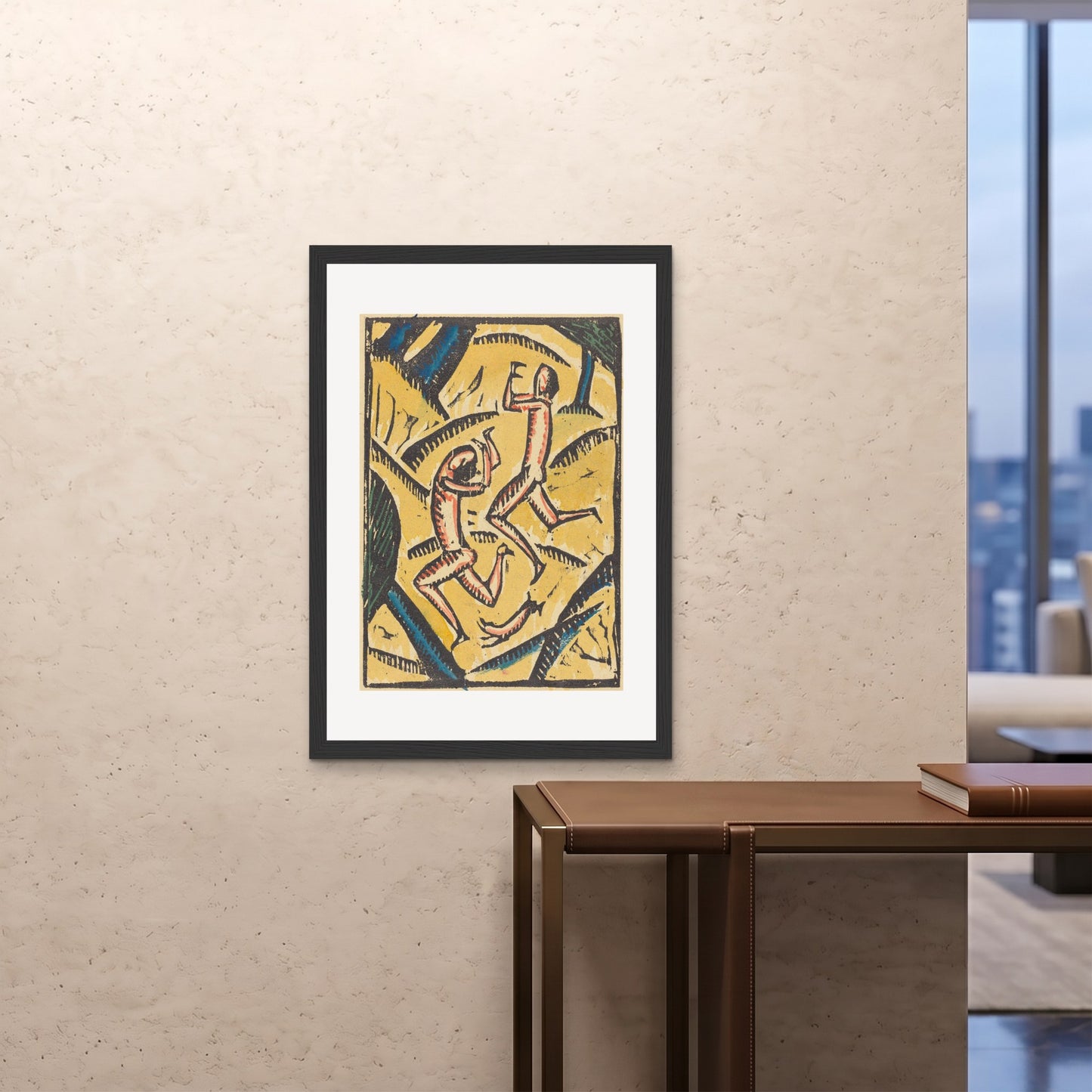 Orlonzo - FRAMED PRINT BLACK 28x4070x100cm ROOM