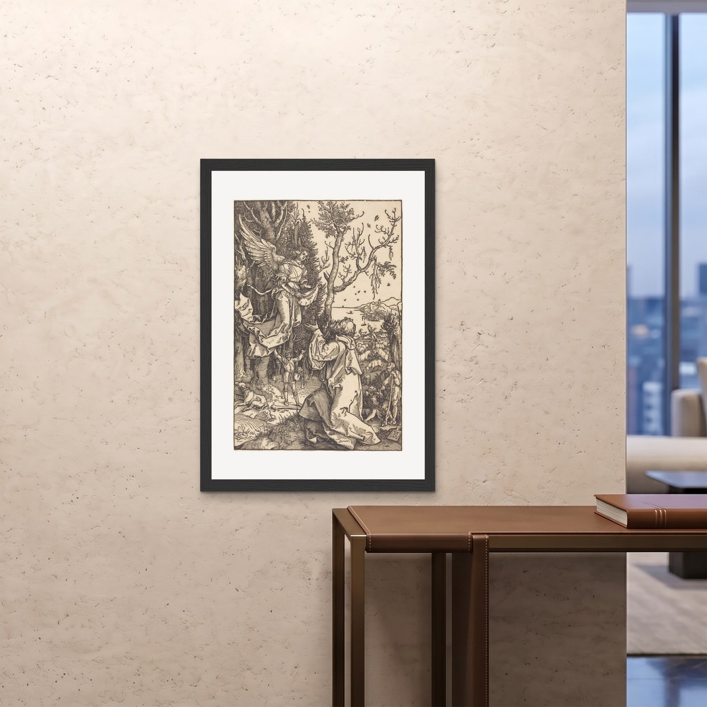 Orlonzo - FRAMED PRINT BLACK 28x4070x100cm ROOM