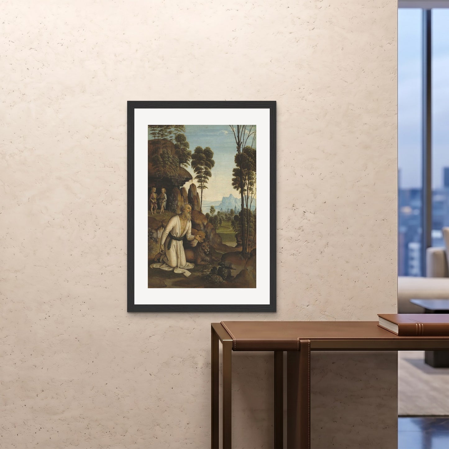 Orlonzo - FRAMED PRINT BLACK 28x4070x100cm ROOM