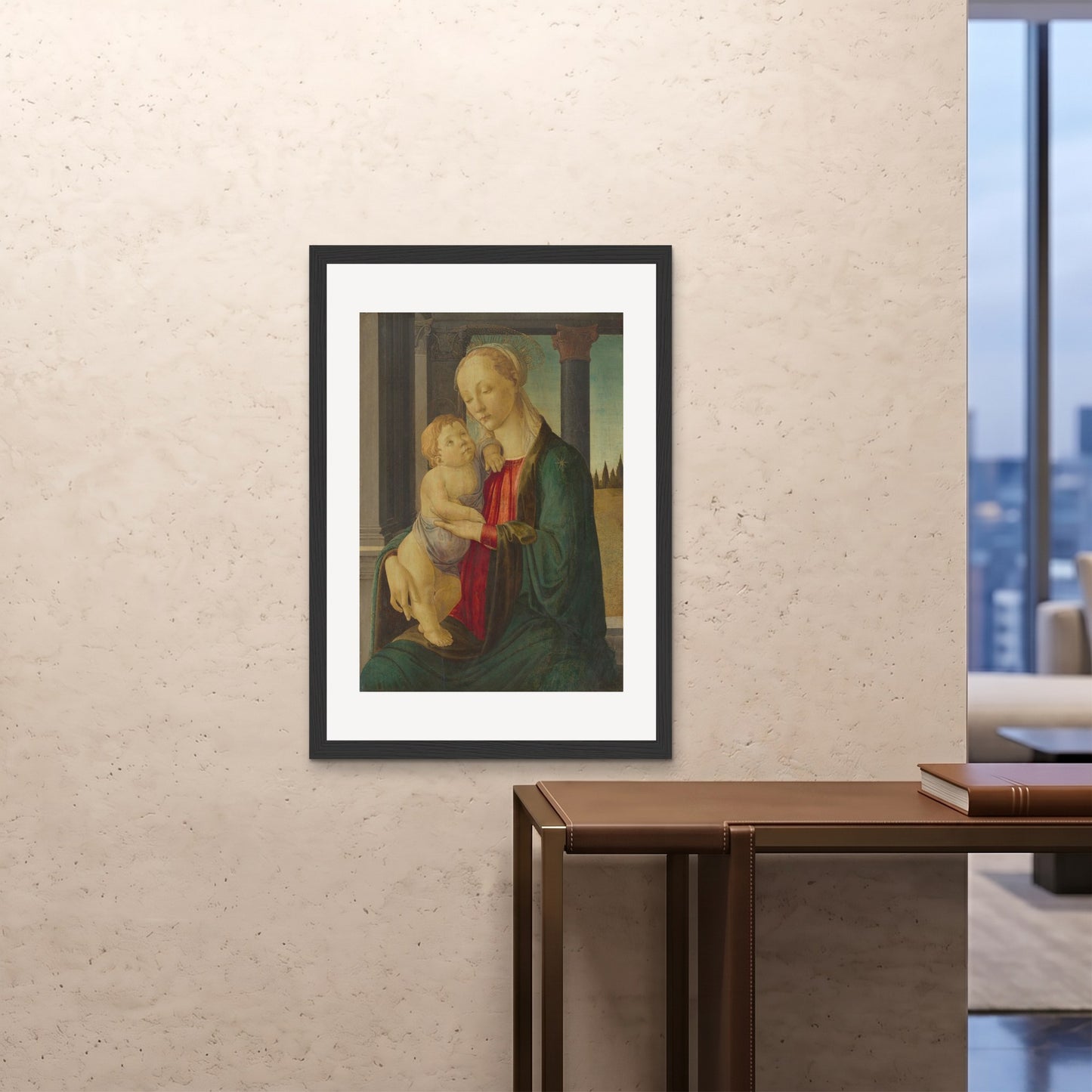Orlonzo - FRAMED PRINT BLACK 28x4070x100cm ROOM