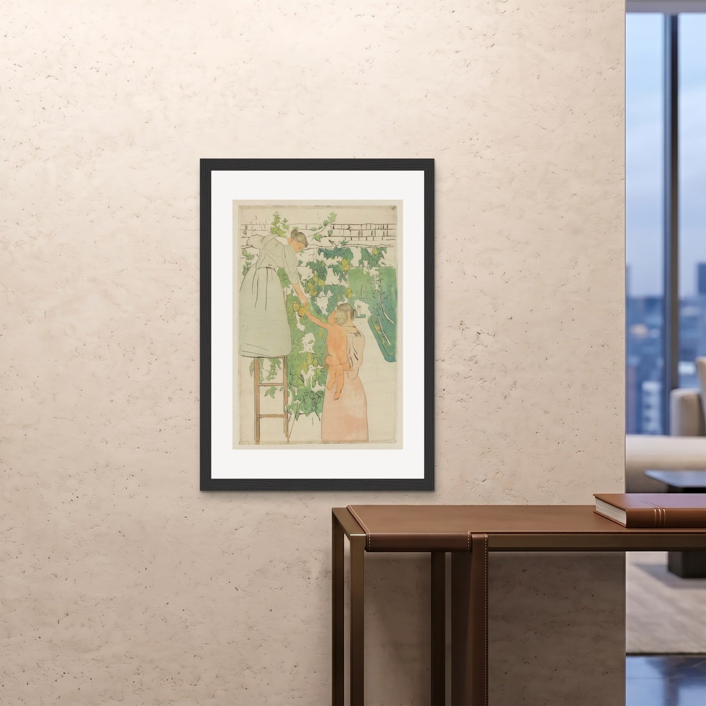 Orlonzo - FRAMED PRINT BLACK 28x4070x100cm ROOM