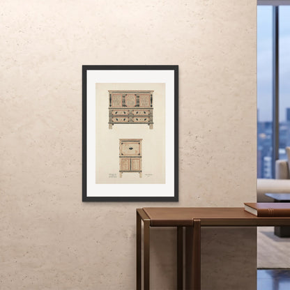 Orlonzo - FRAMED PRINT BLACK 28x4070x100cm ROOM